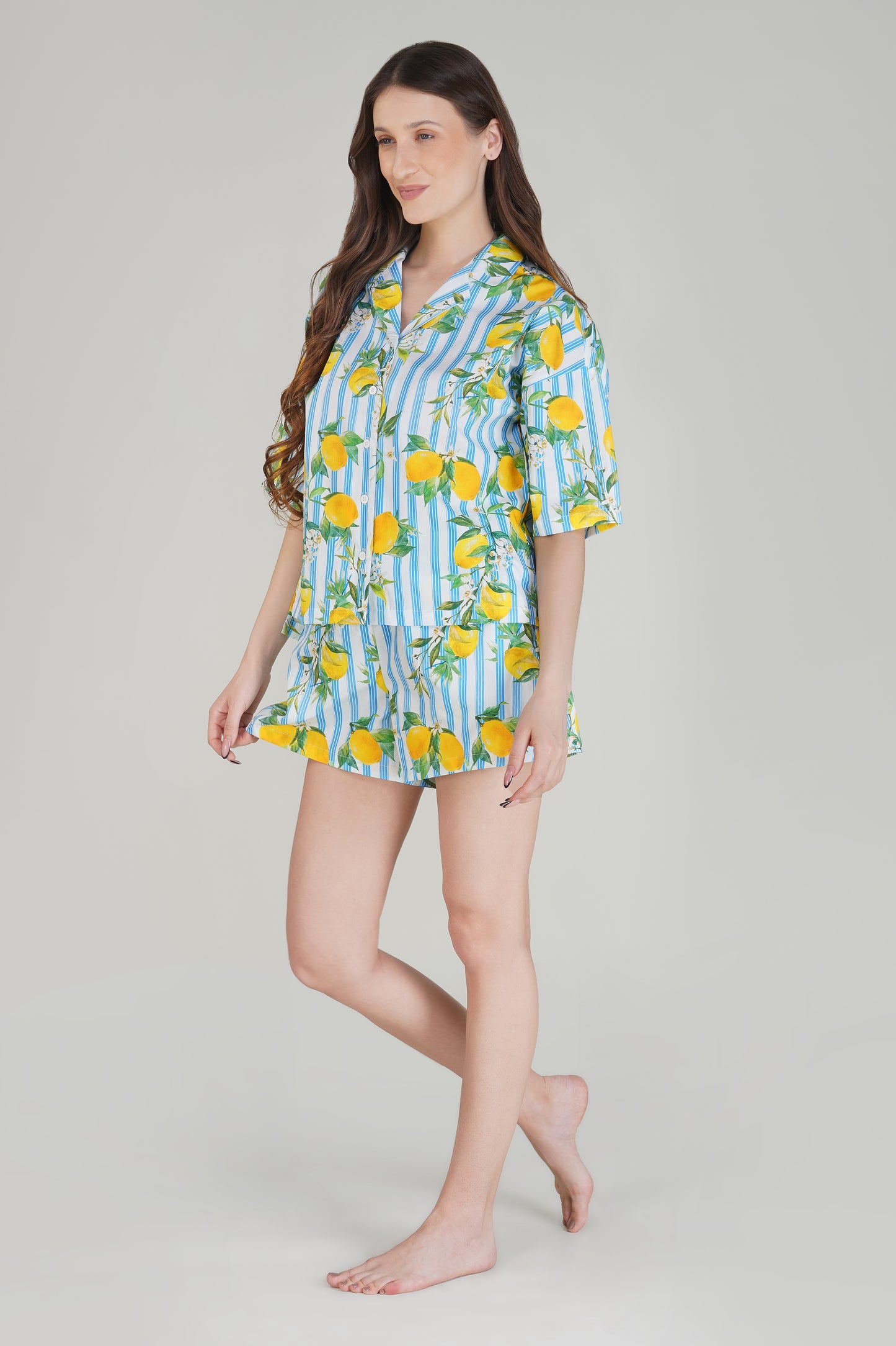 Blue Citrus Breeze Shorts Set - thebriefsstory