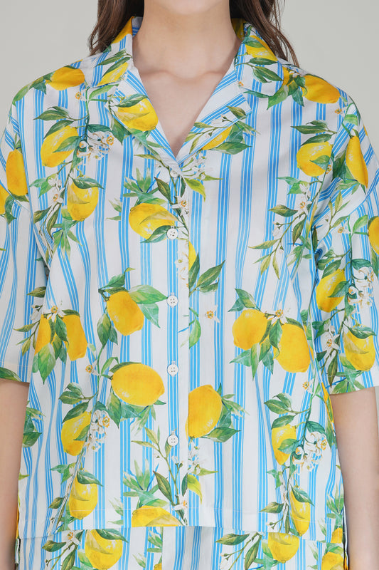 Blue Citrus Breeze Shorts Set - thebriefsstory