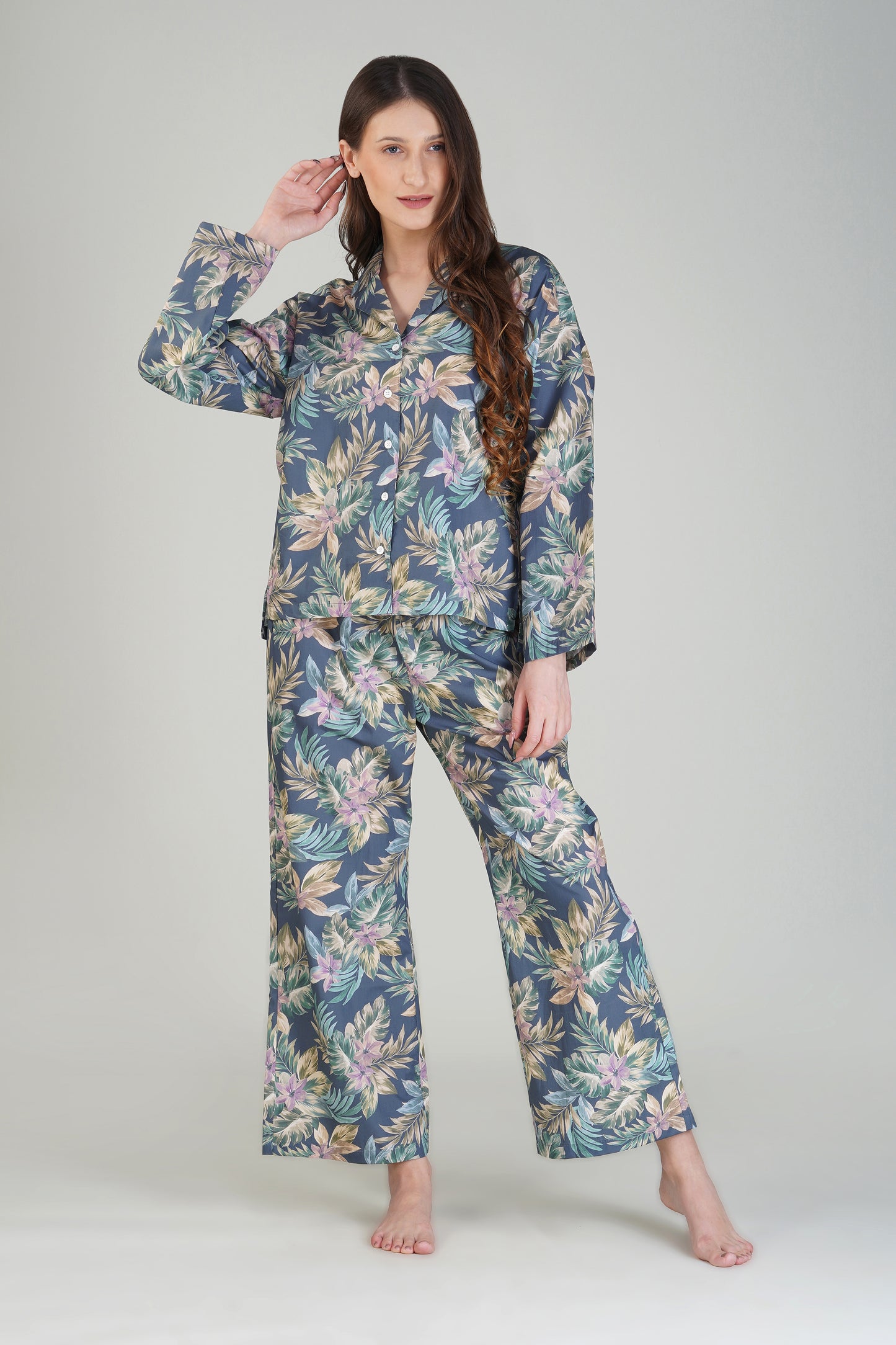 Tropical Elegance Pajama Set - thebriefsstory