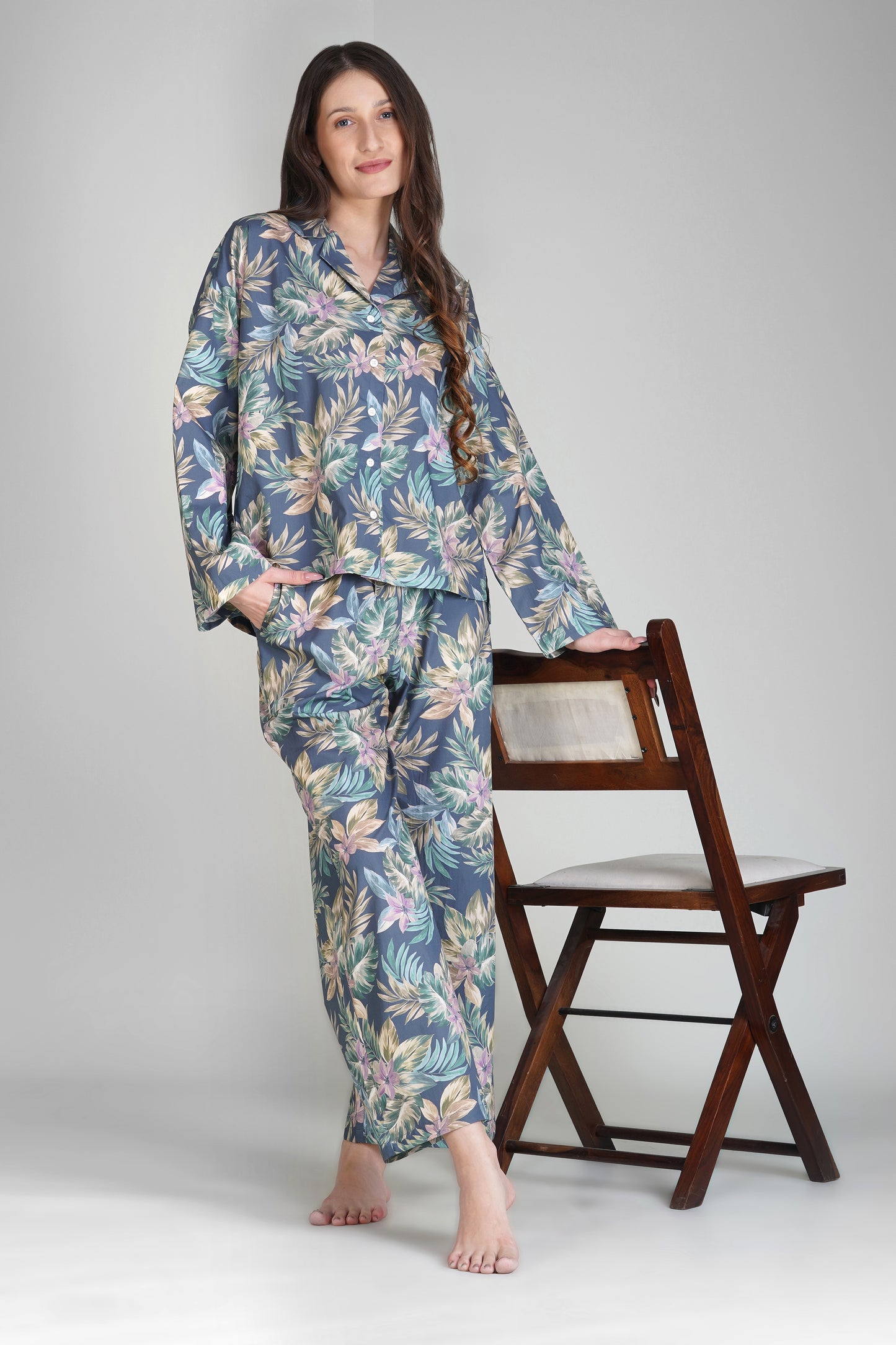 Tropical Elegance Pajama Set - thebriefsstory