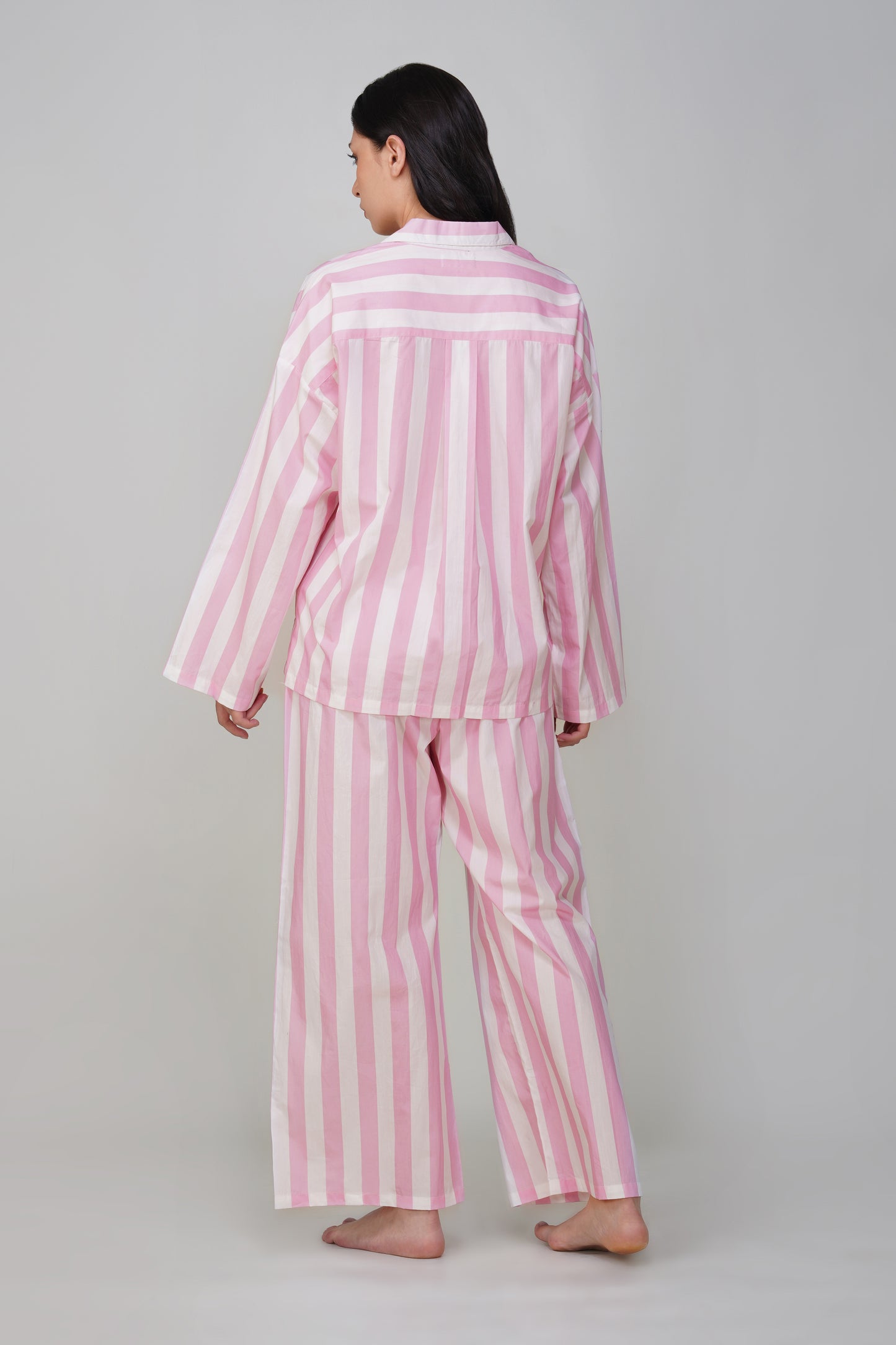Pink Candy Stripe Pajama Set - thebriefsstory