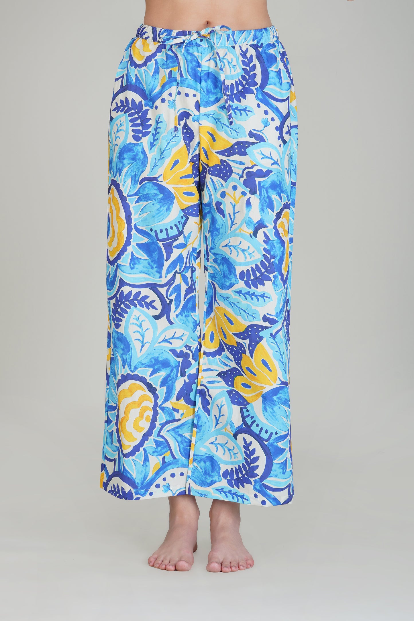 Blue Botanic Mirage Pajama Set - thebriefsstory