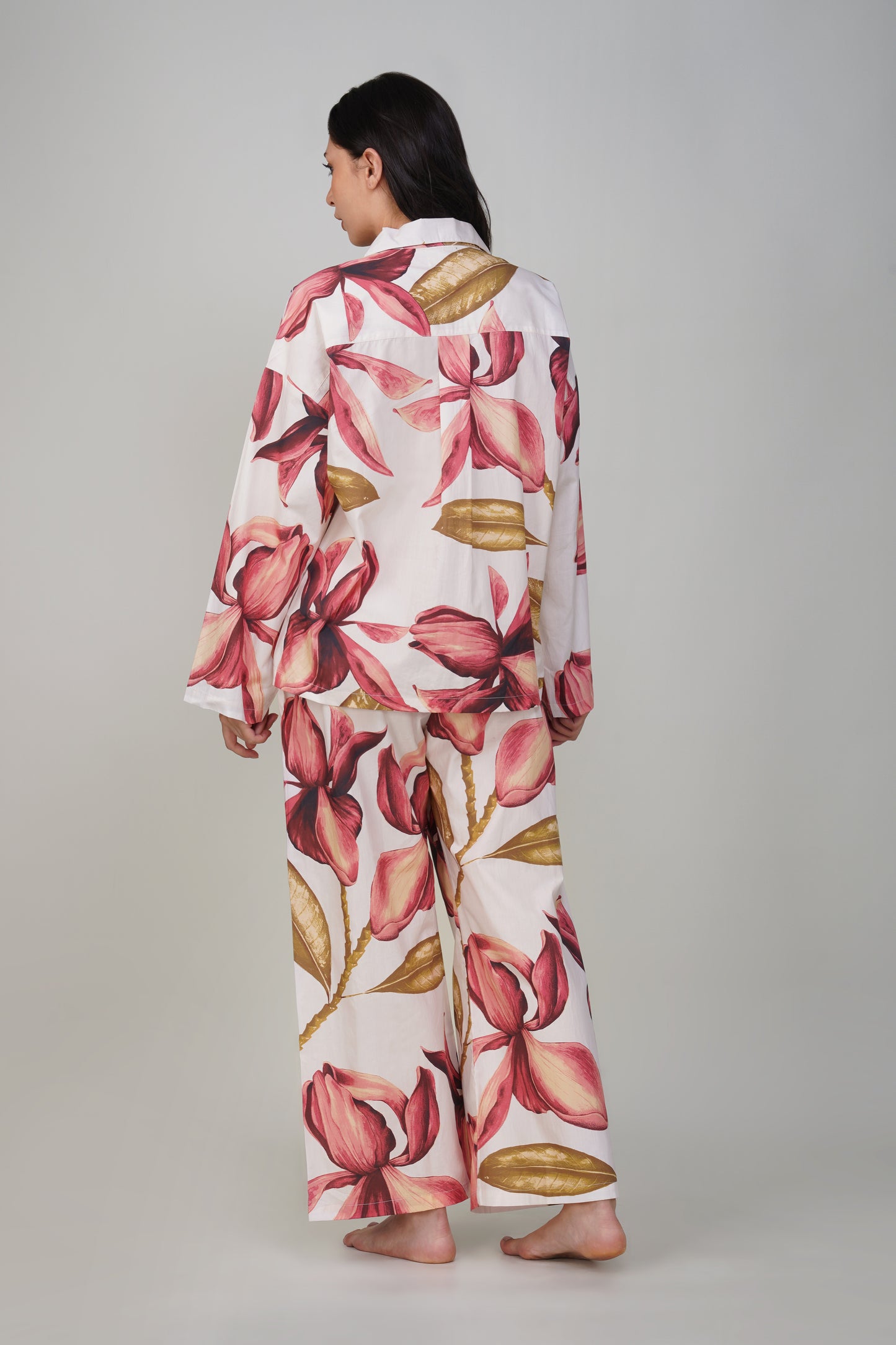 Big Pink Petal Pajama Set - thebriefsstory