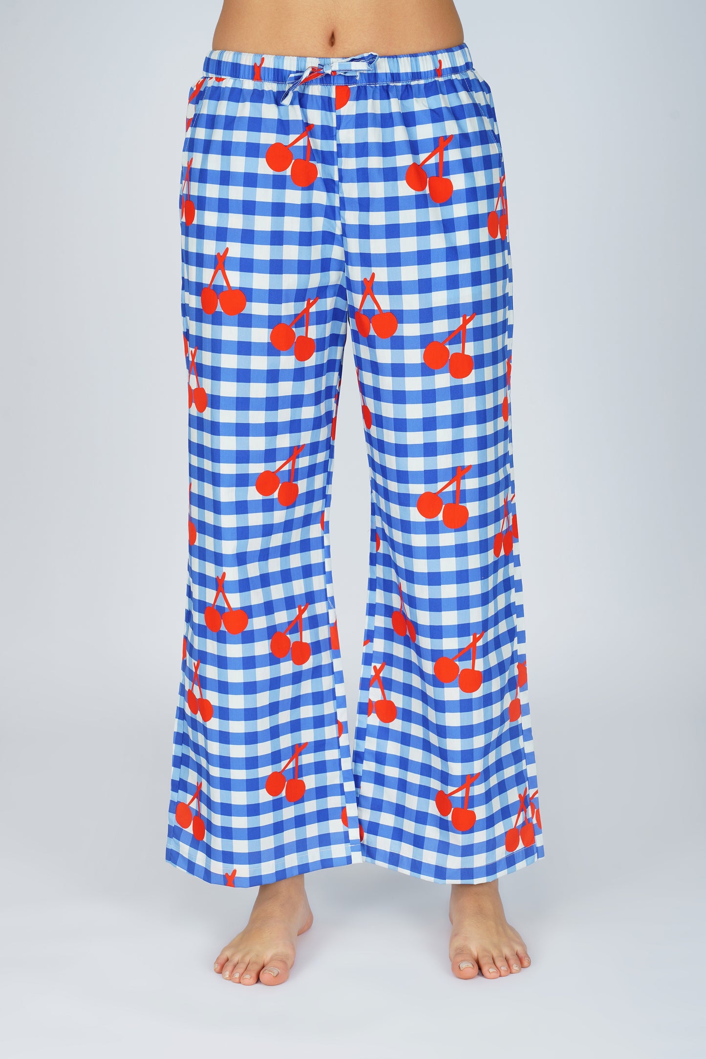 Cherry Splash Gingham Pajama Set