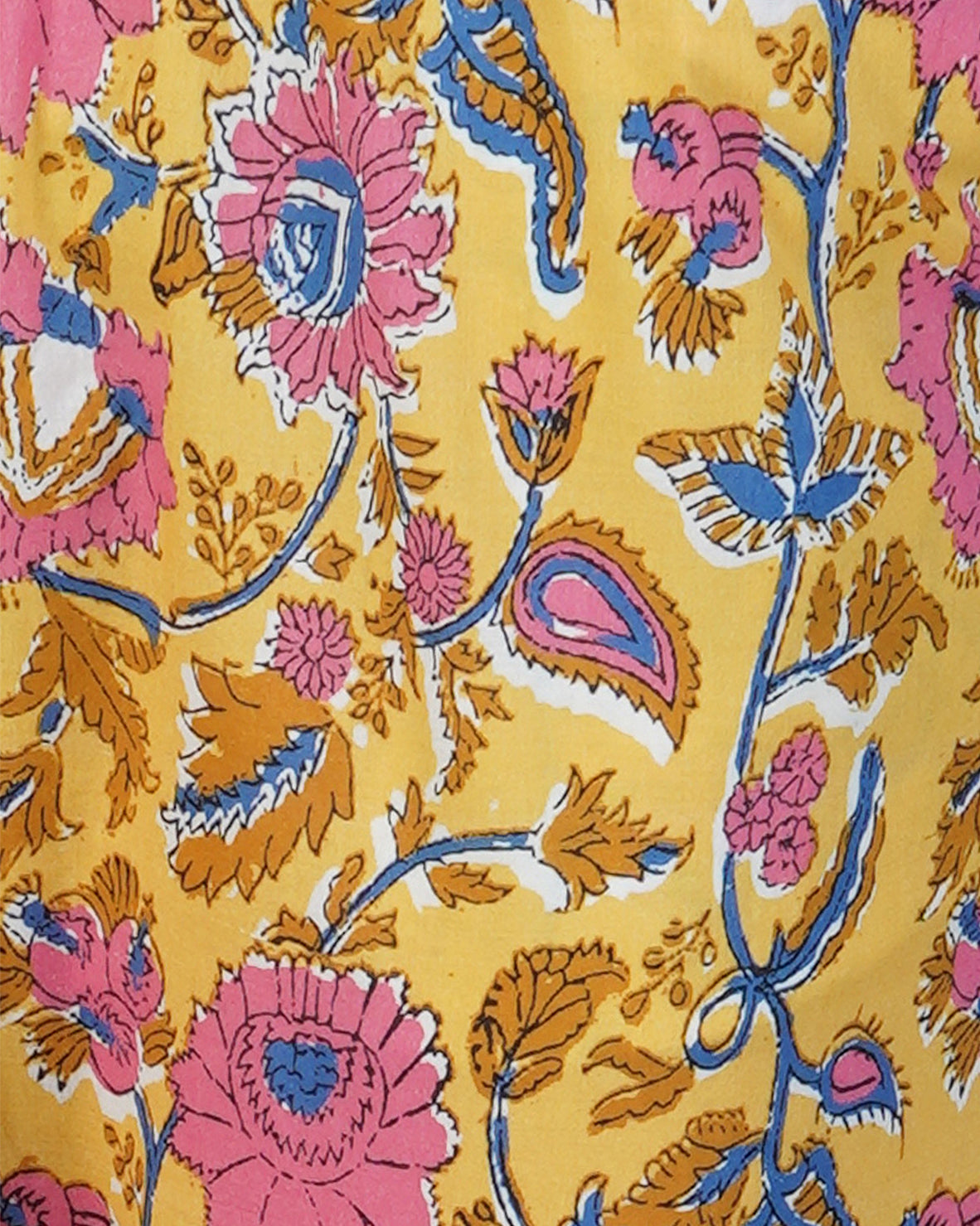 Yellow Block print capris - thebriefsstory