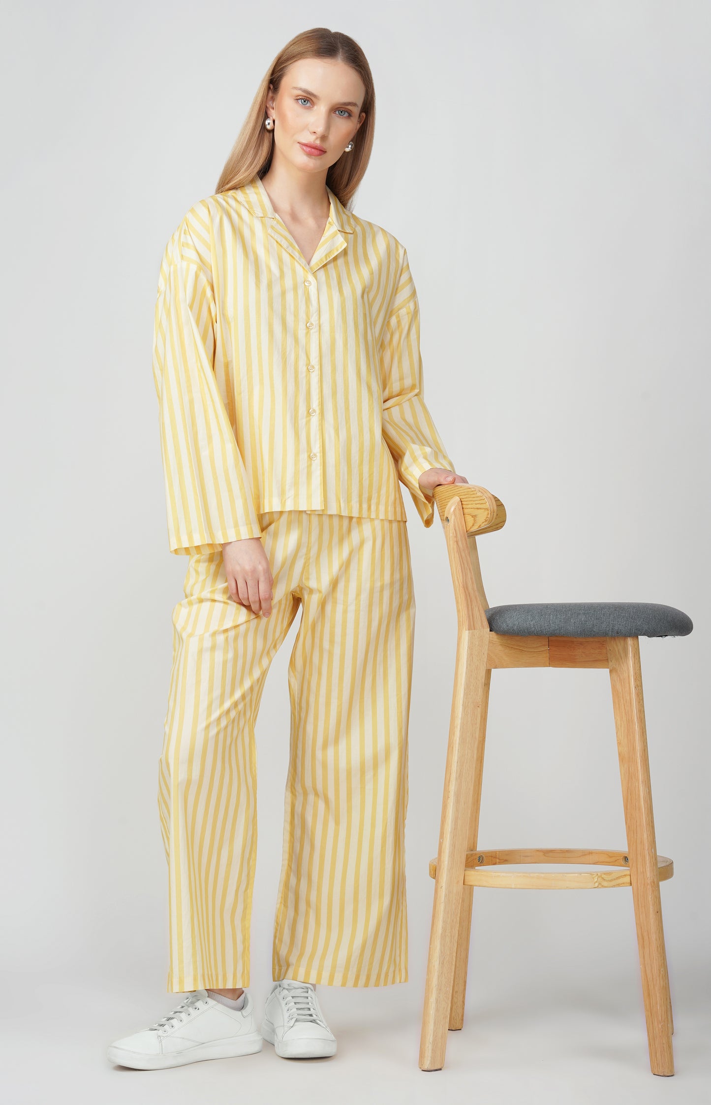 Yellow Stripes PJ Set - thebriefsstory