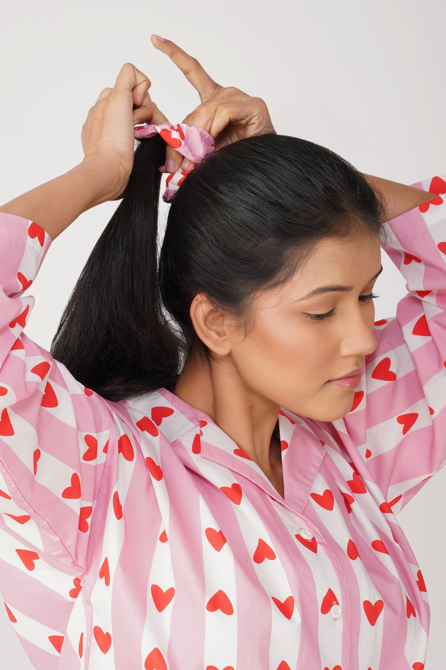 Sweetheart Pink & White Pajama Set - thebriefsstory