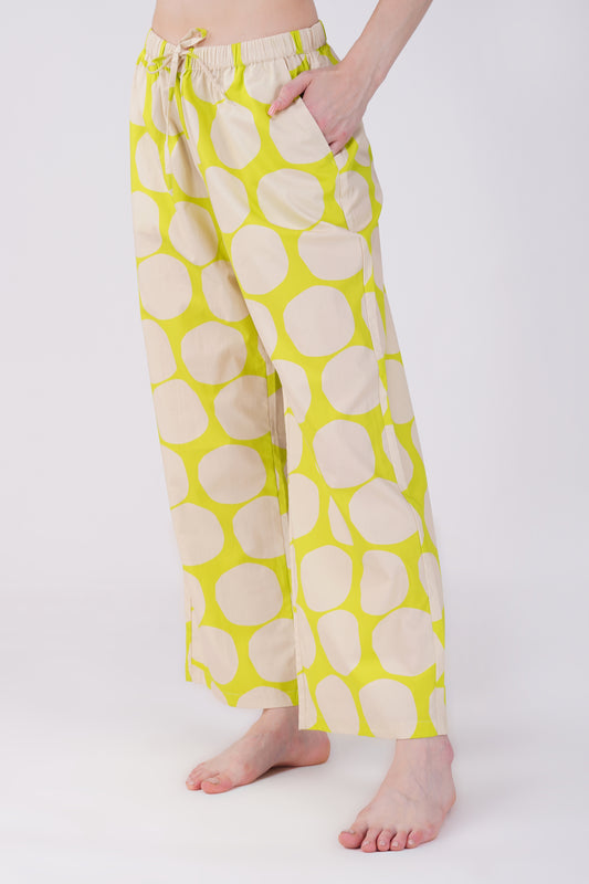 Lime Polka Pop Pajama Set - thebriefsstory