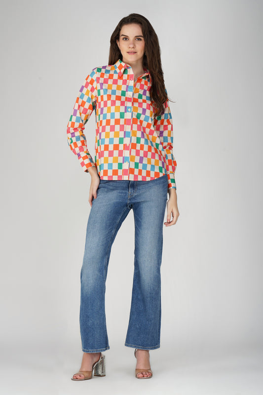 Rainbow Grid Shirt 🌈 - thebriefsstory