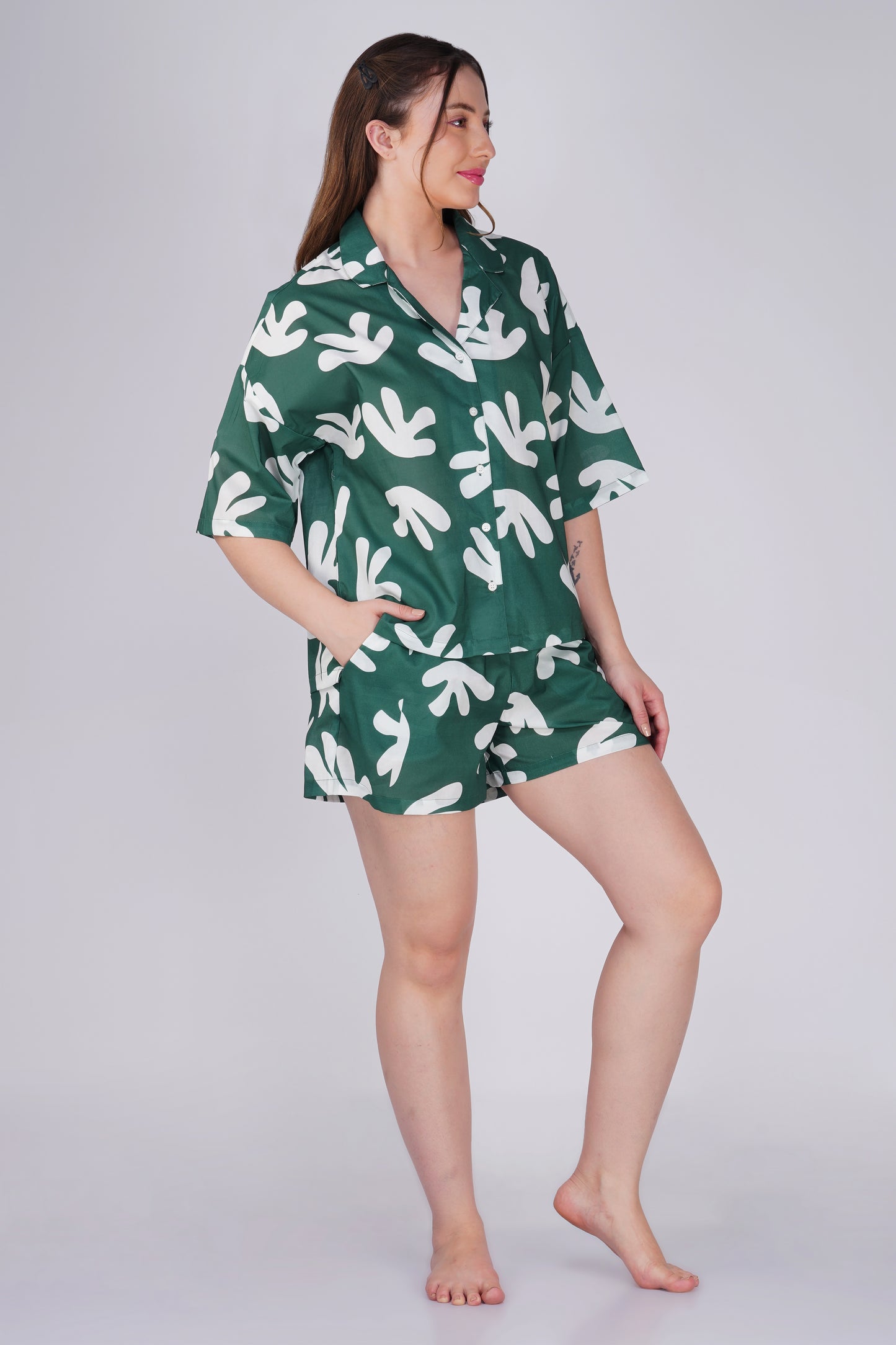 Abstract Green Short Set - thebriefsstory
