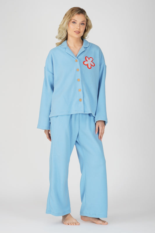 SOFT FLEECE LIGHT BLUE PJ SET