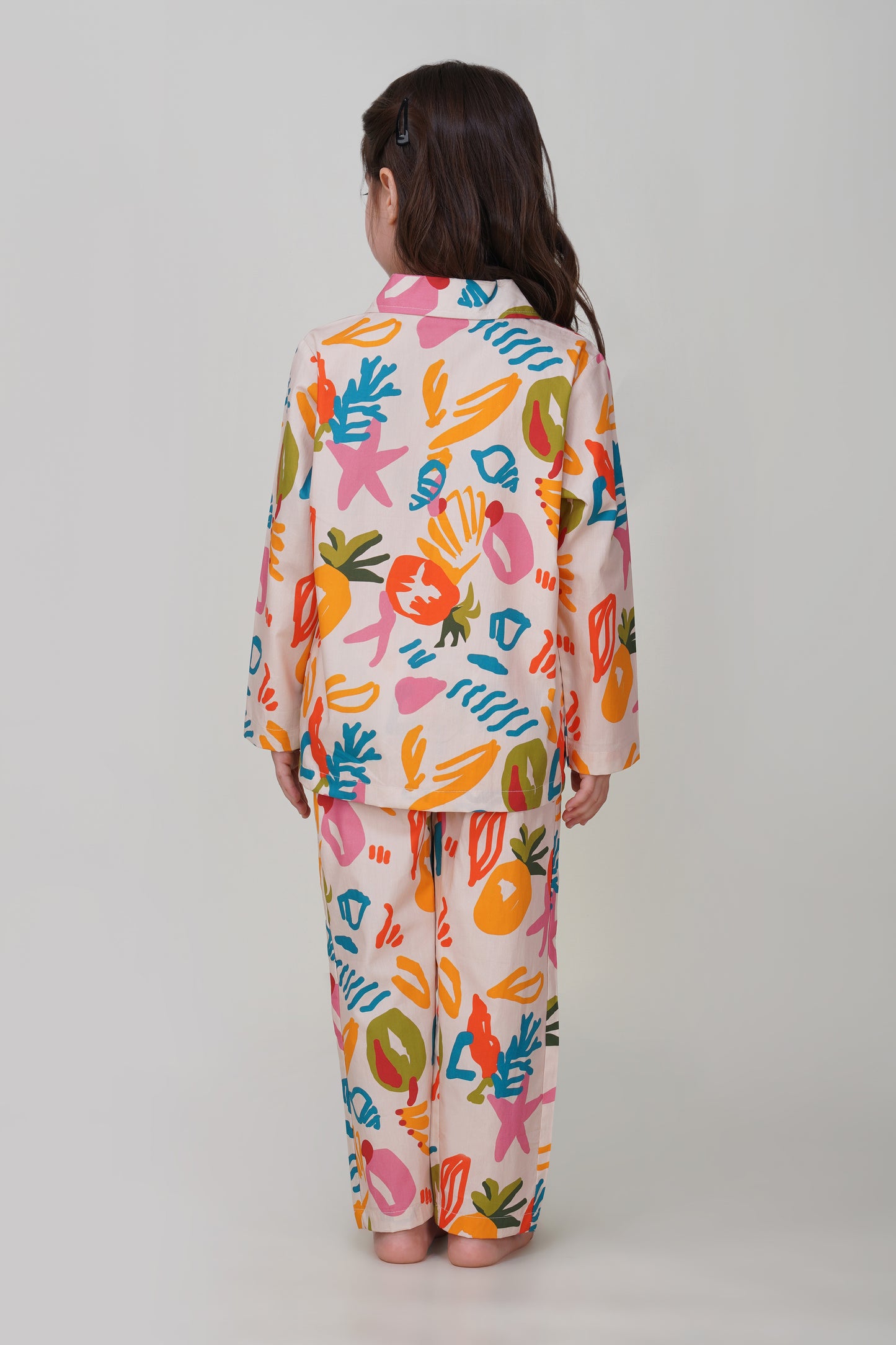 Little Multi Color Pineapple Pajama Set - thebriefsstory
