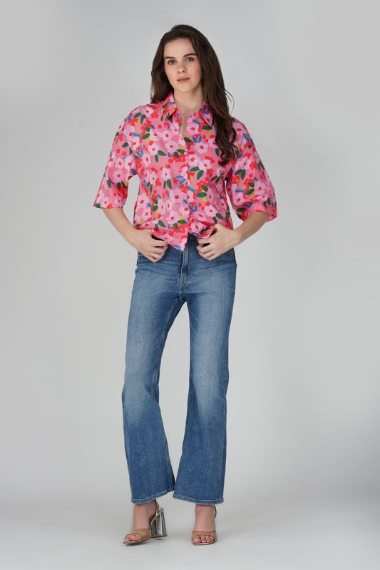 Floral Fiesta Oversized Shirt 🌺 - thebriefsstory