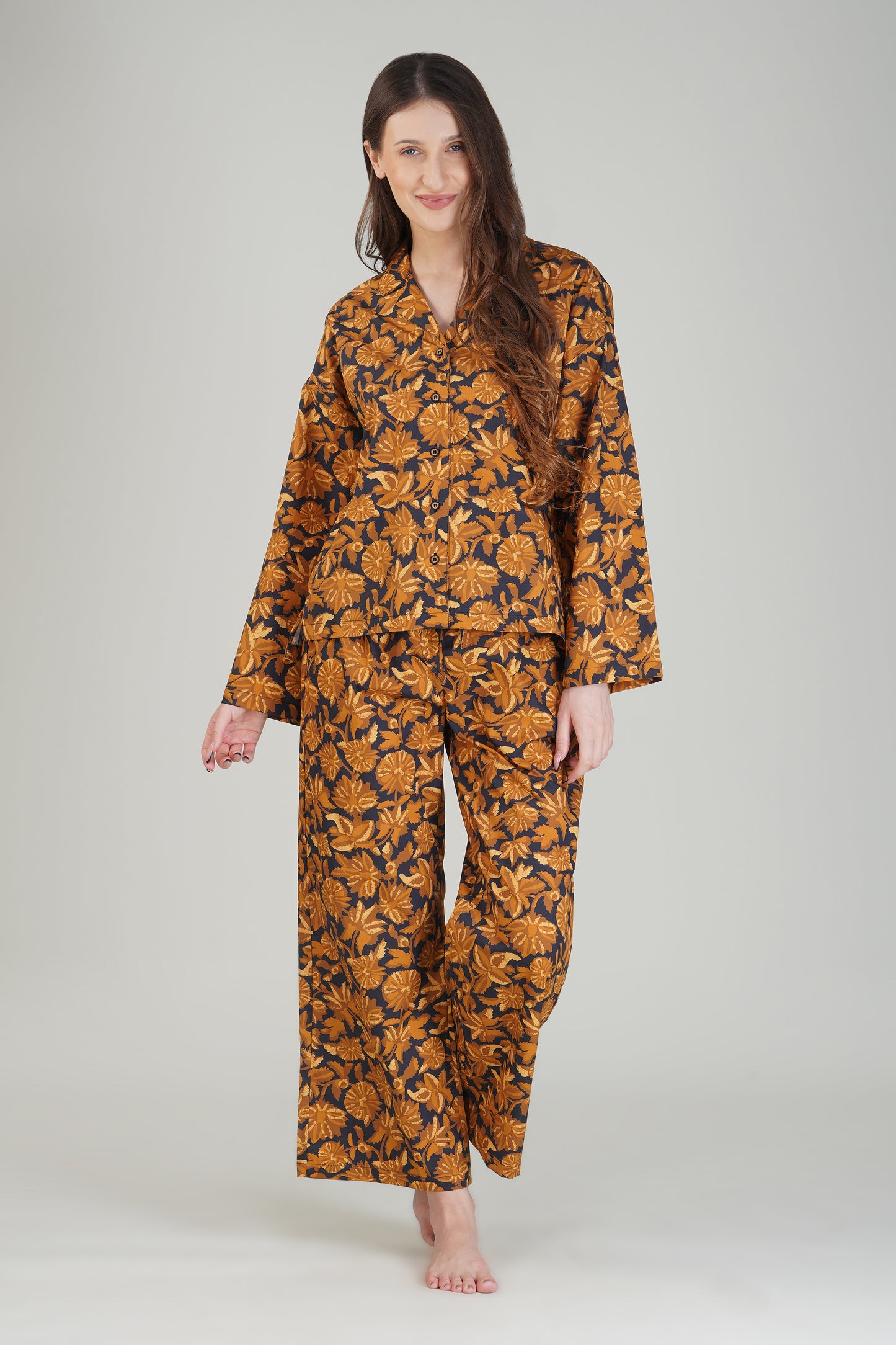 Midnight Petals Pajama Set - thebriefsstory