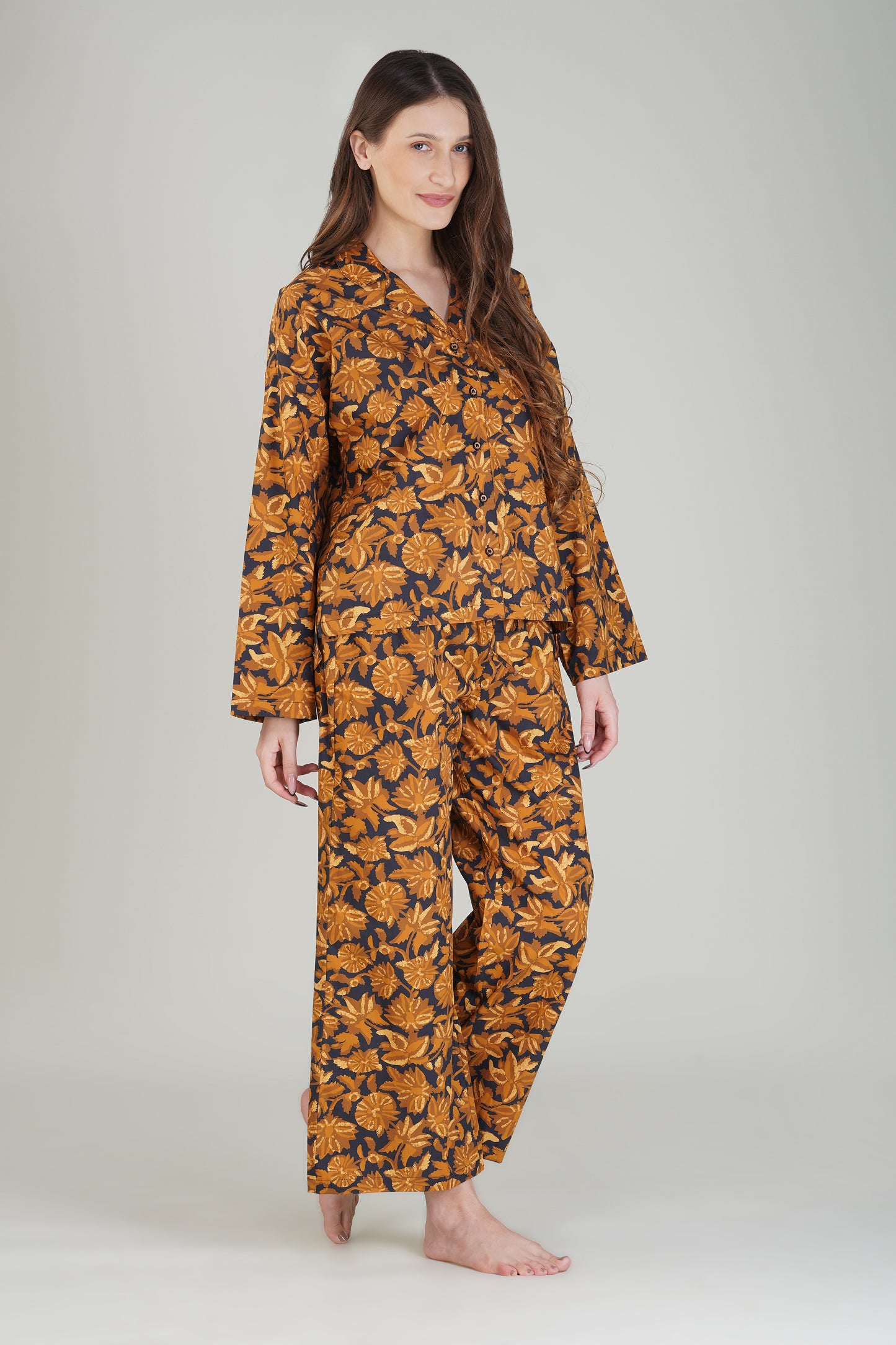 Midnight Petals Pajama Set - thebriefsstory