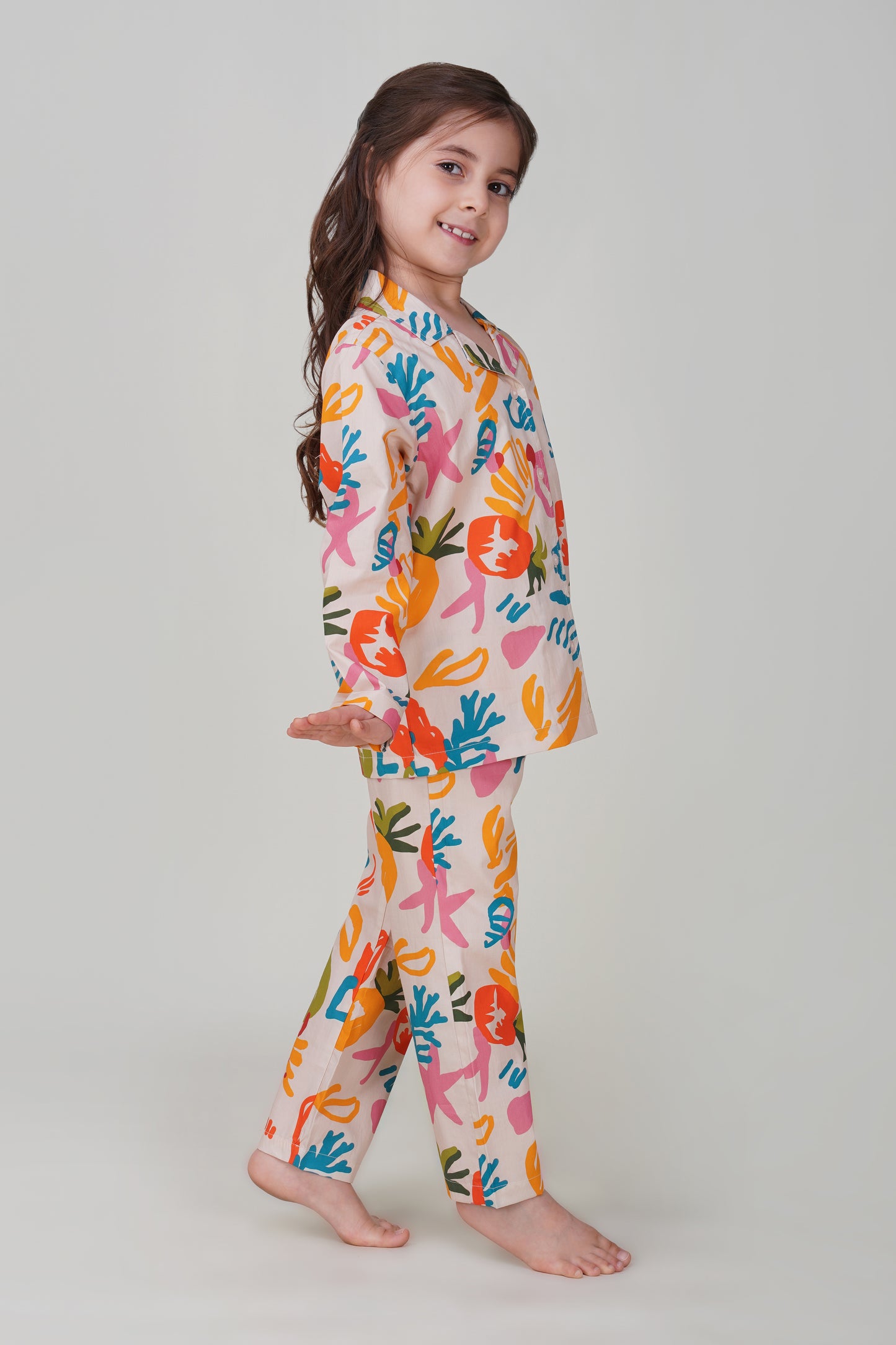 Little Multi Color Pineapple Pajama Set - thebriefsstory
