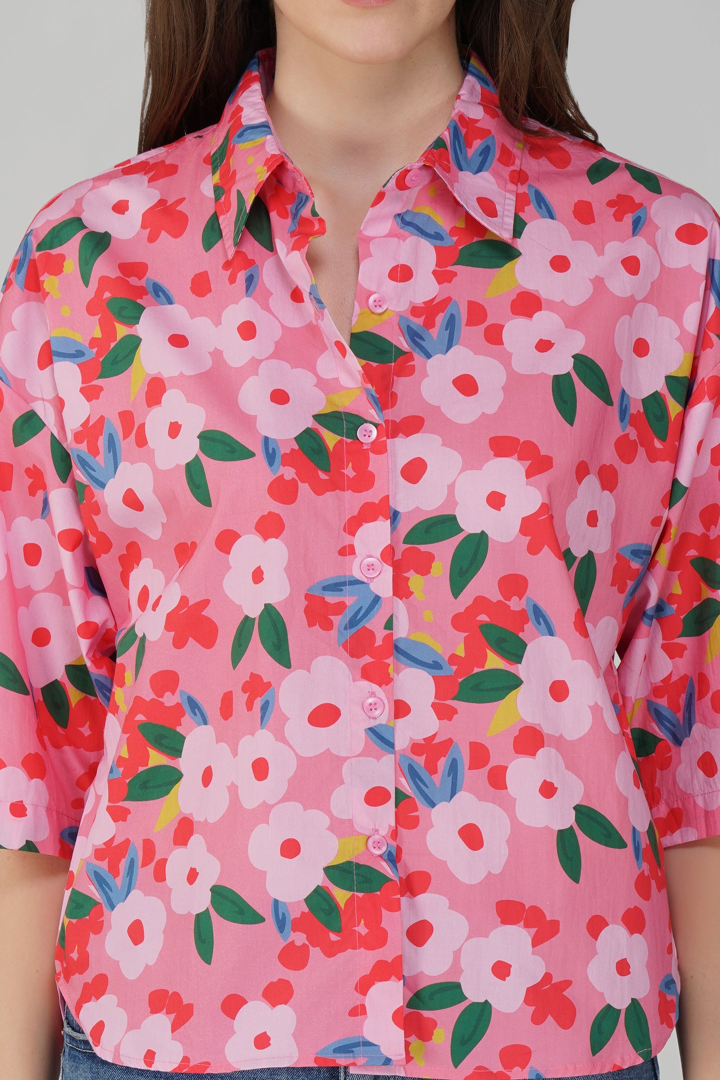 Floral Fiesta Oversized Shirt 🌺 - thebriefsstory