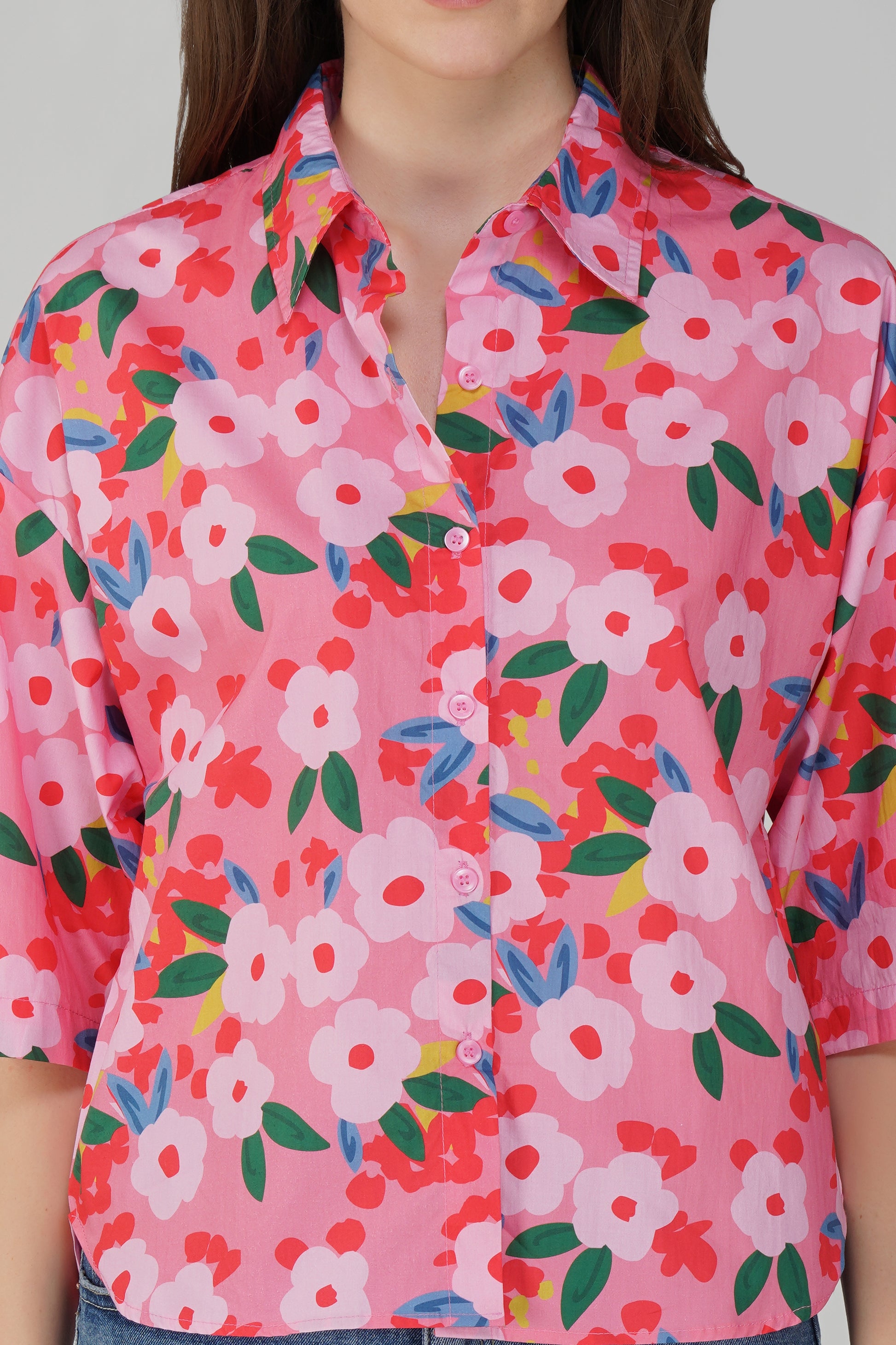 Floral Fiesta Oversized Shirt 🌺 - thebriefsstory