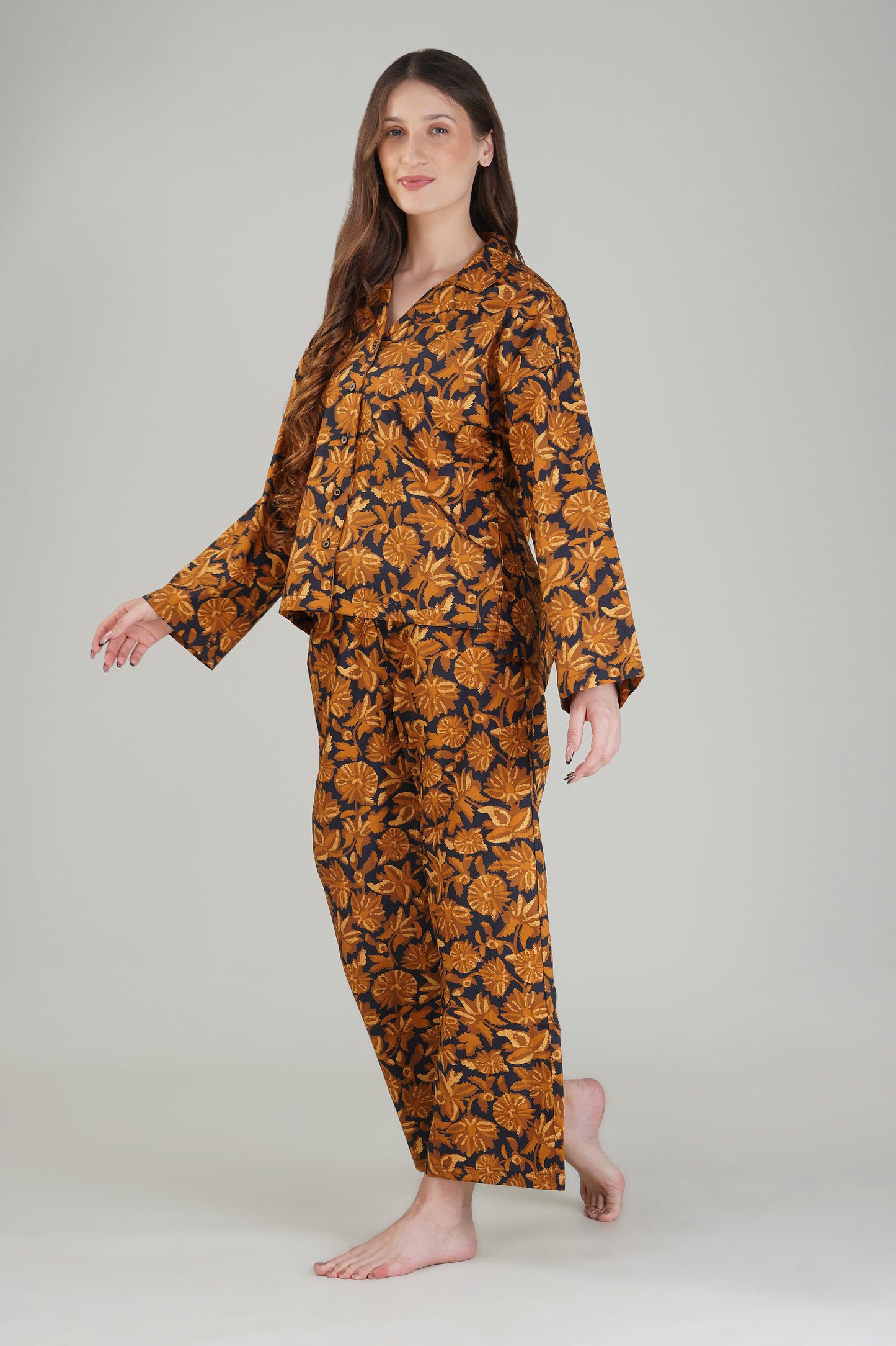 Midnight Petals Pajama Set - thebriefsstory