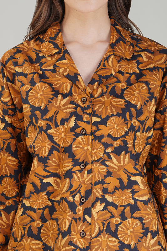 Midnight Petals Pajama Set - thebriefsstory