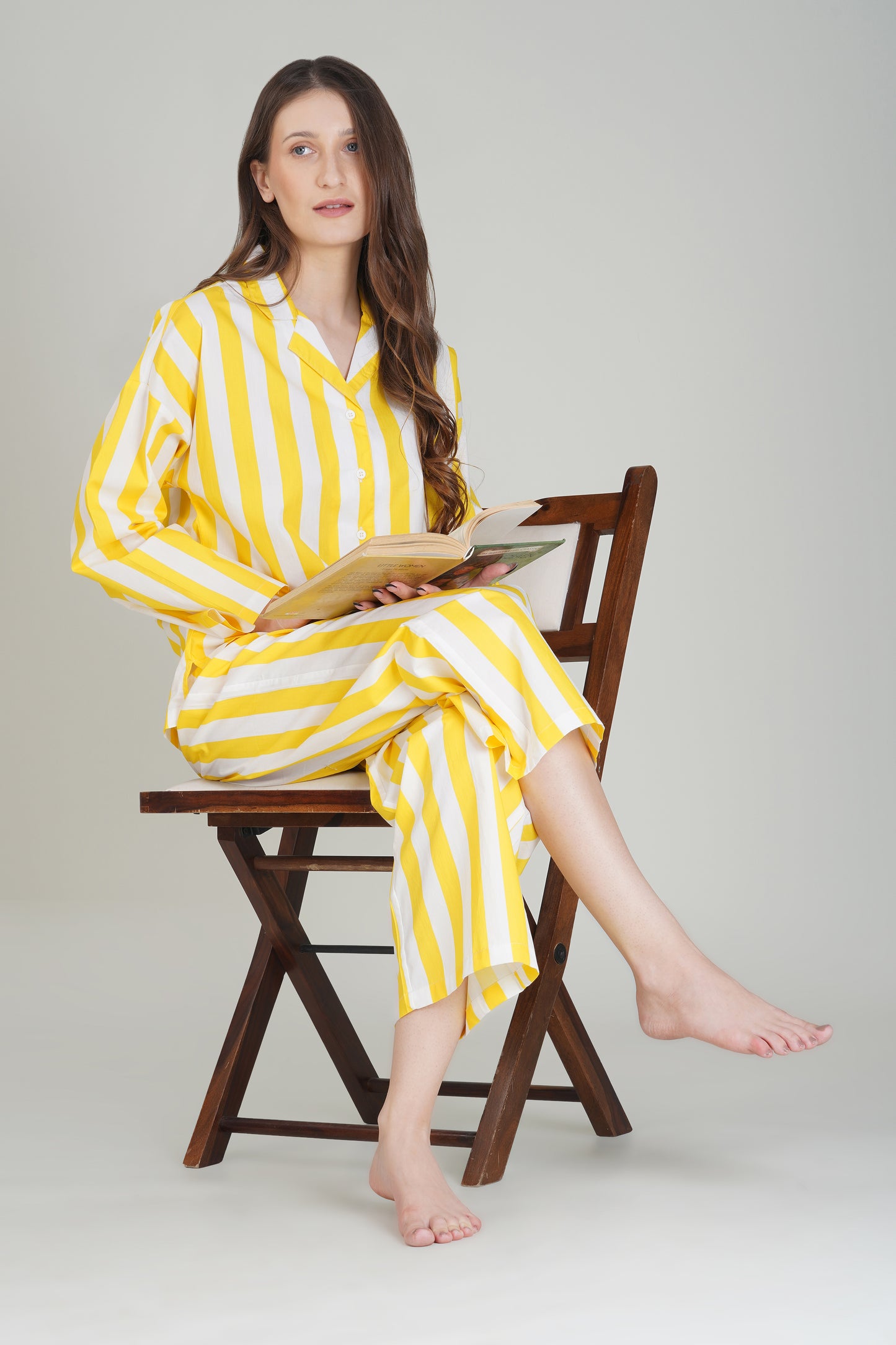 Citrus Stripe Pajama Set - thebriefsstory