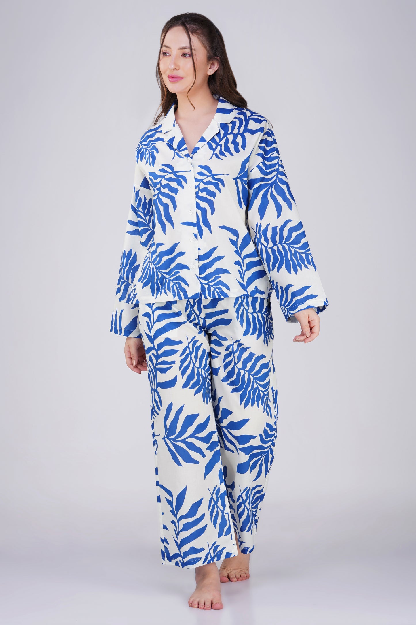 Blue Azure Pyjama set - thebriefsstory