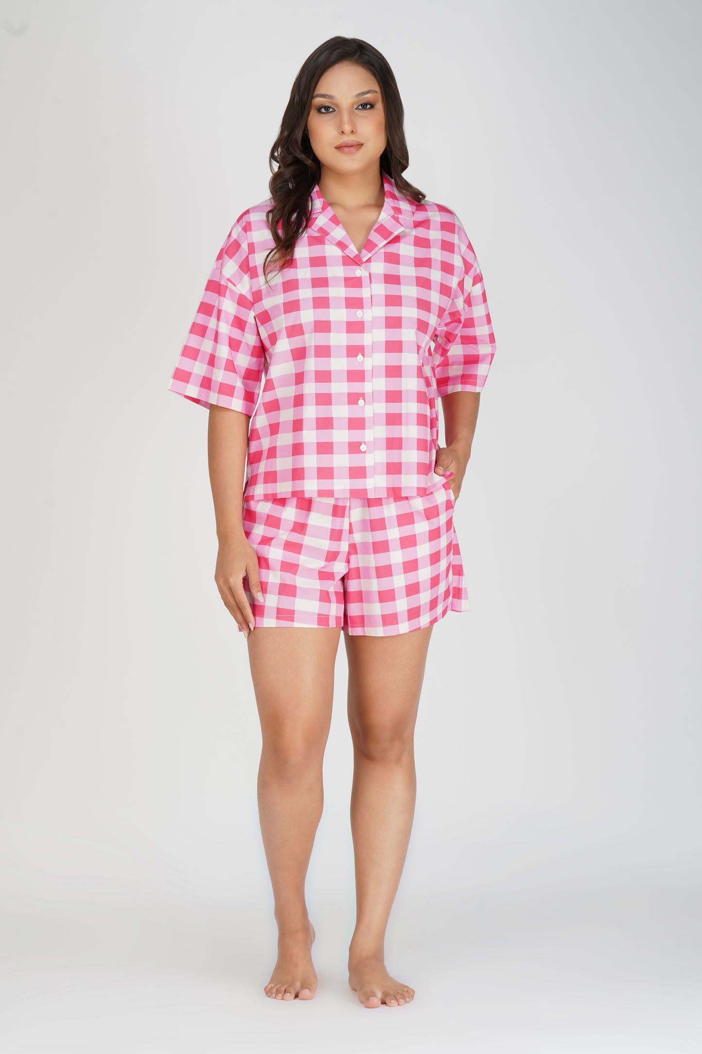 Pink Picnic Perfection Shorts Set - thebriefsstory