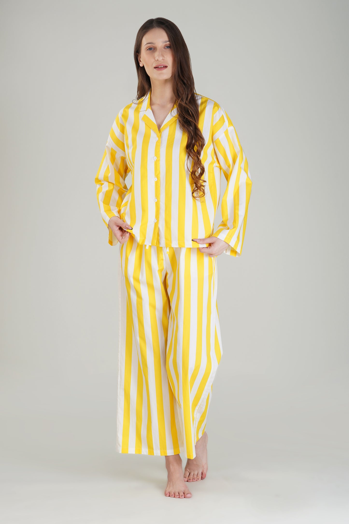 Citrus Stripe Pajama Set - thebriefsstory