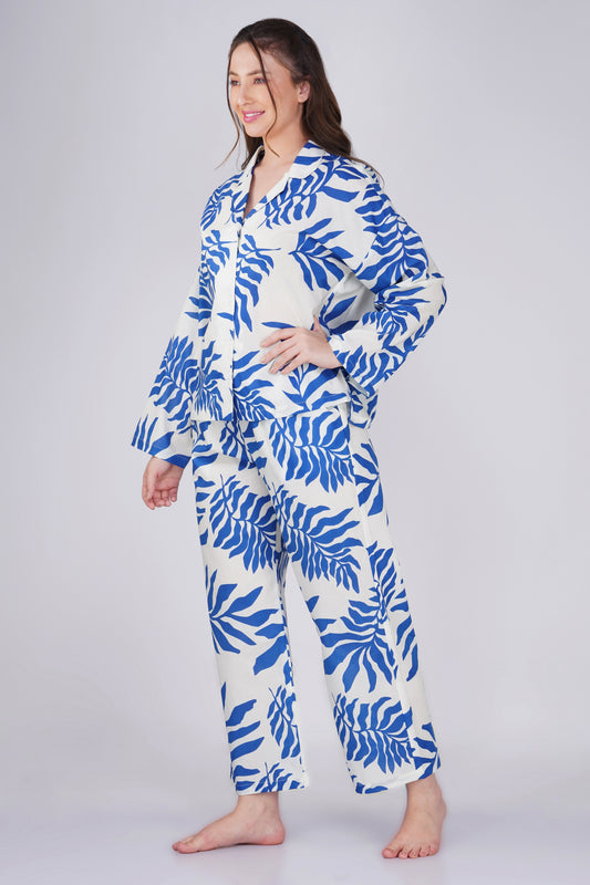 Blue Azure Pyjama set - thebriefsstory
