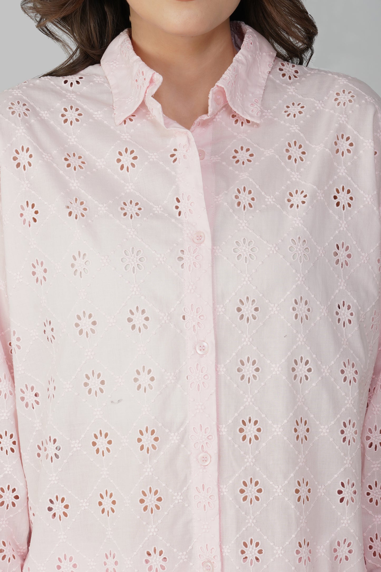 Schiffli Boyfriend Shirt