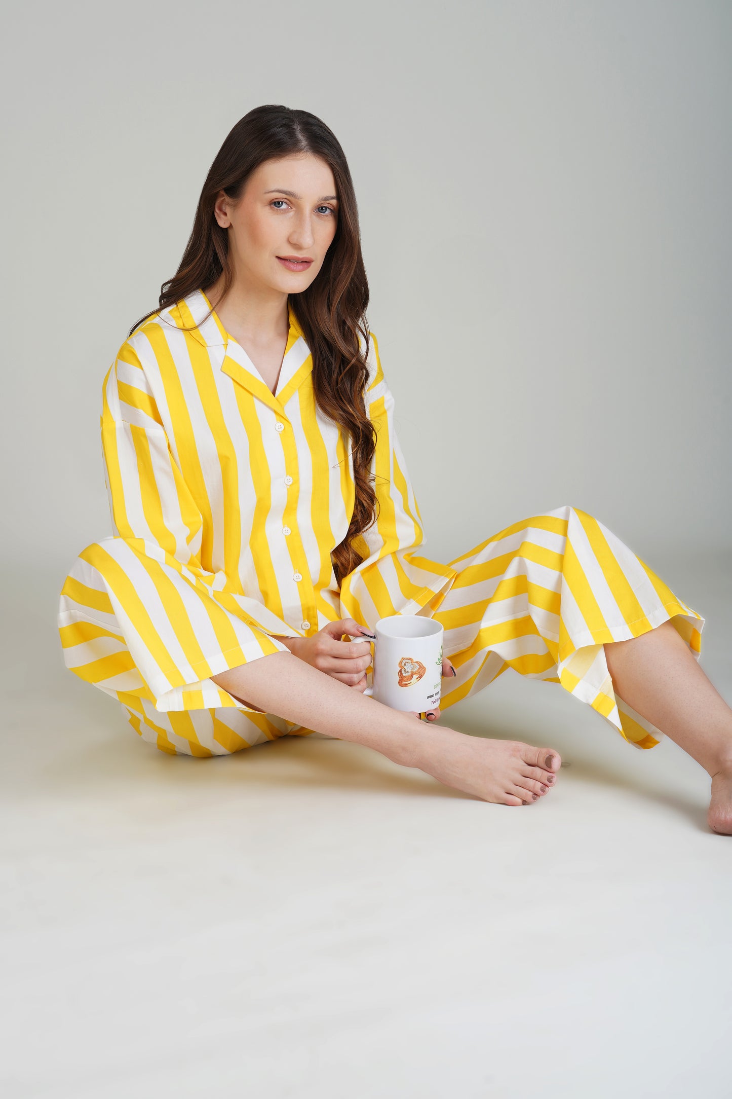 Citrus Stripe Pajama Set - thebriefsstory