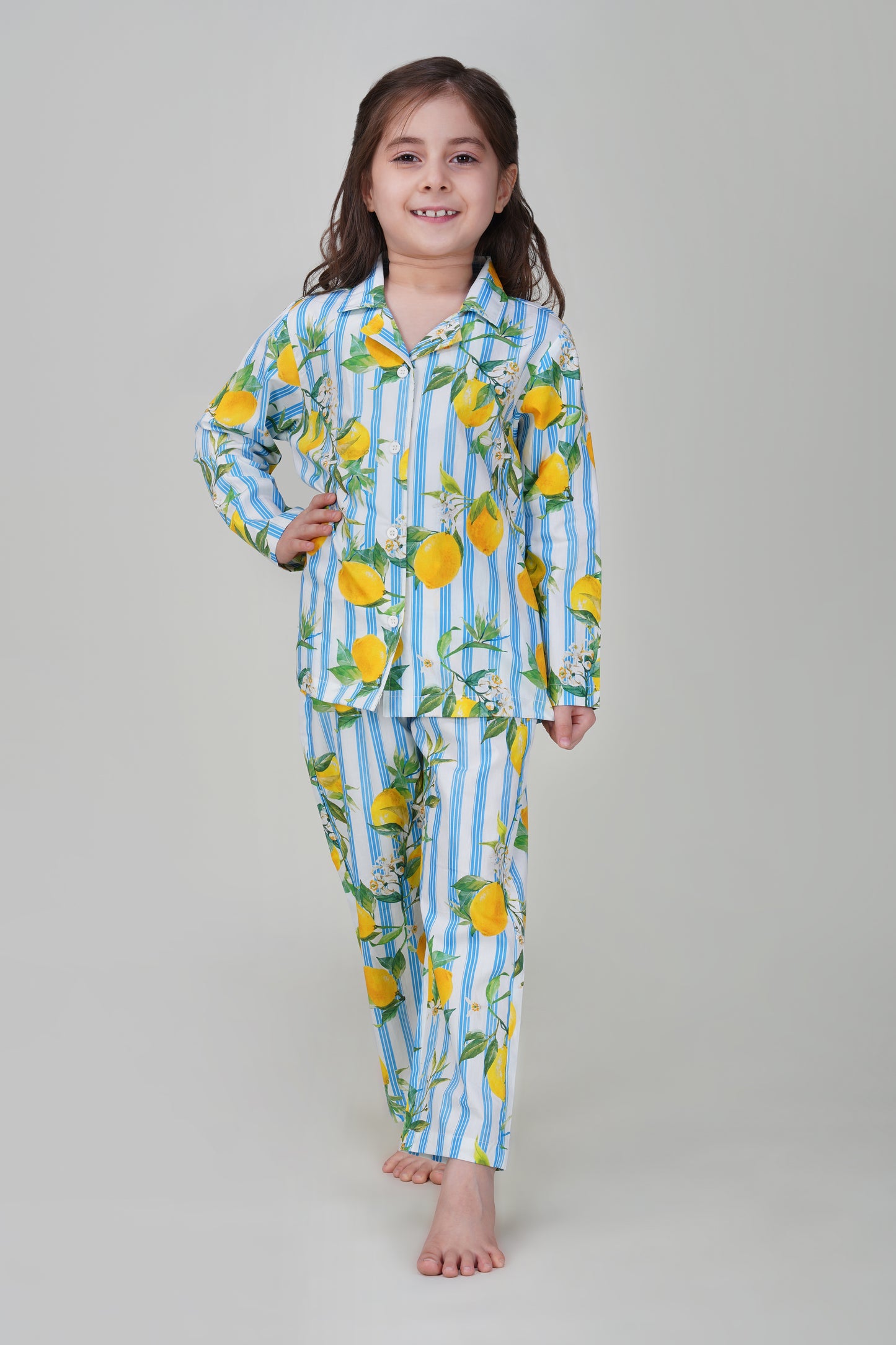 Little Blue Citrus Breeze Pajama set - thebriefsstory