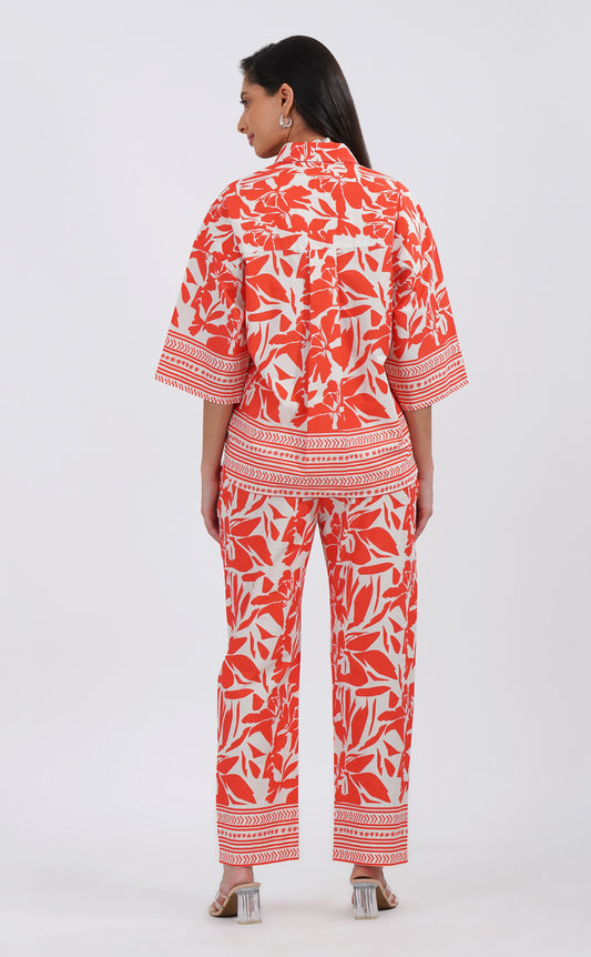 Orange Bloom Co-ord Set