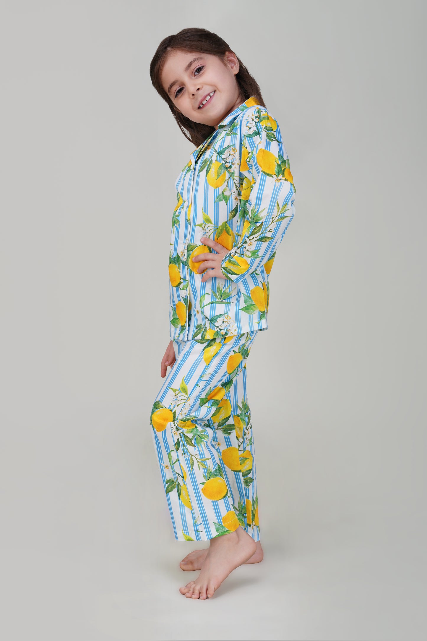 Little Blue Citrus Breeze Pajama set - thebriefsstory