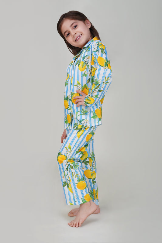 Little Blue Citrus Breeze Pajama set - thebriefsstory
