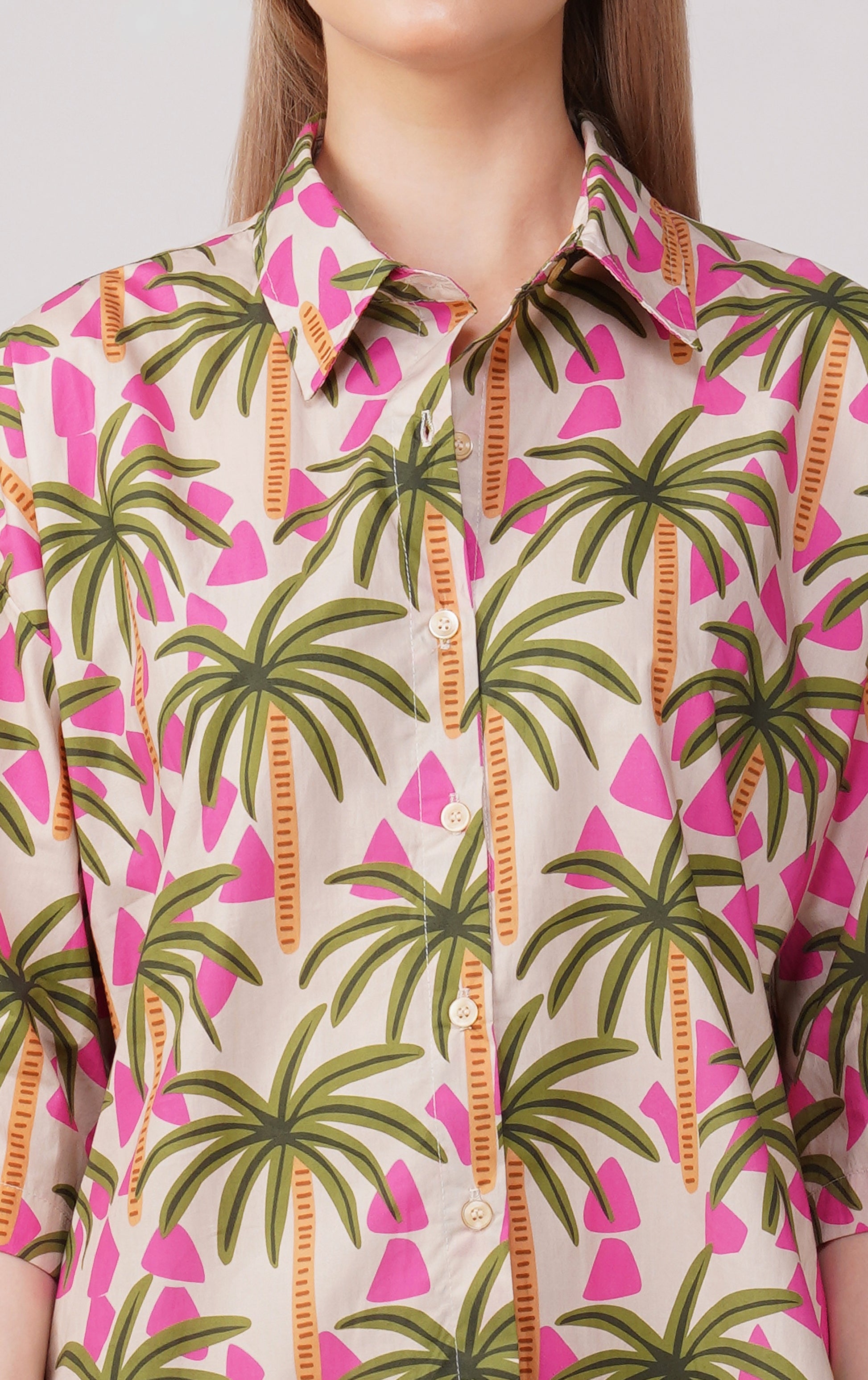 Palm Breeze Oversized Shirt🌴✨ - thebriefsstory