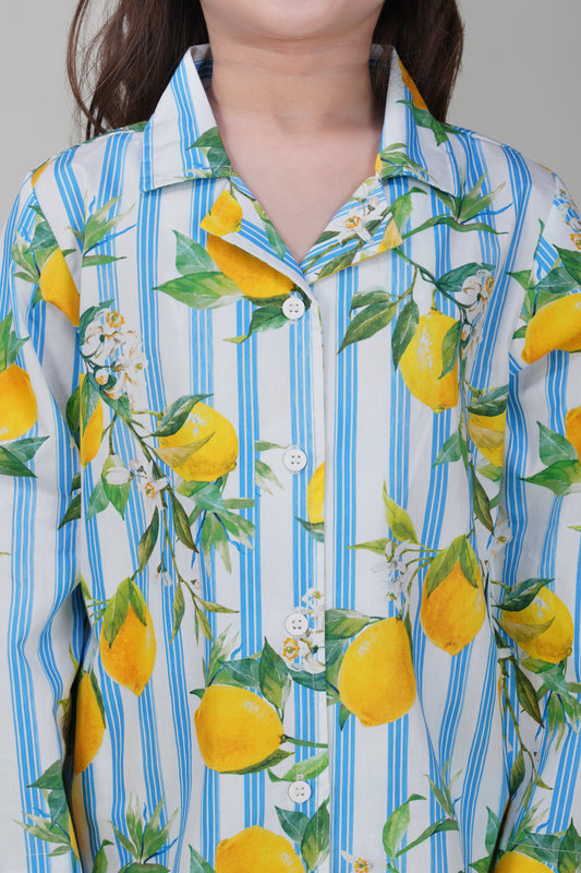 Little Blue Citrus Breeze Pajama set - thebriefsstory