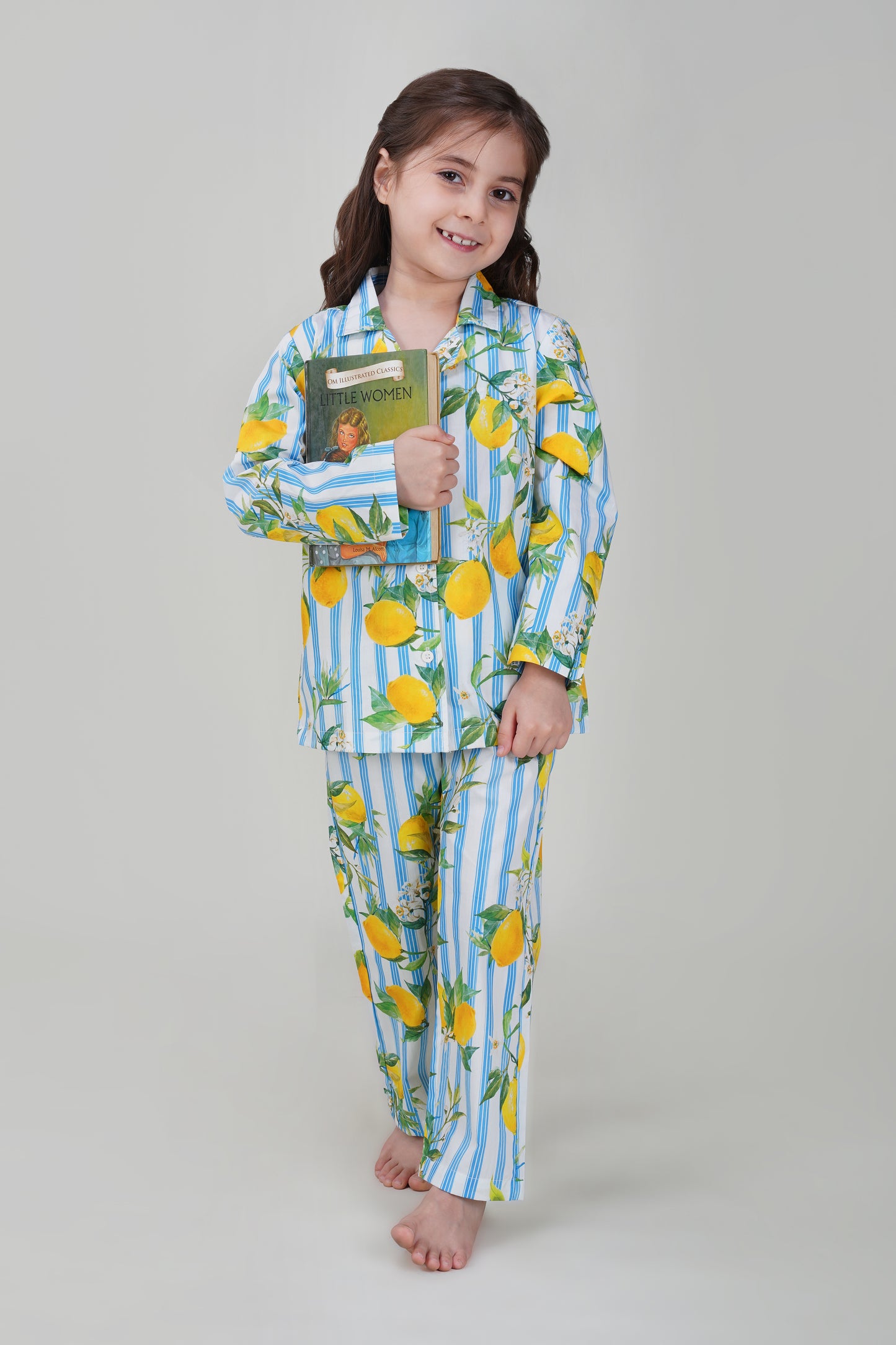 Little Blue Citrus Breeze Pajama set - thebriefsstory