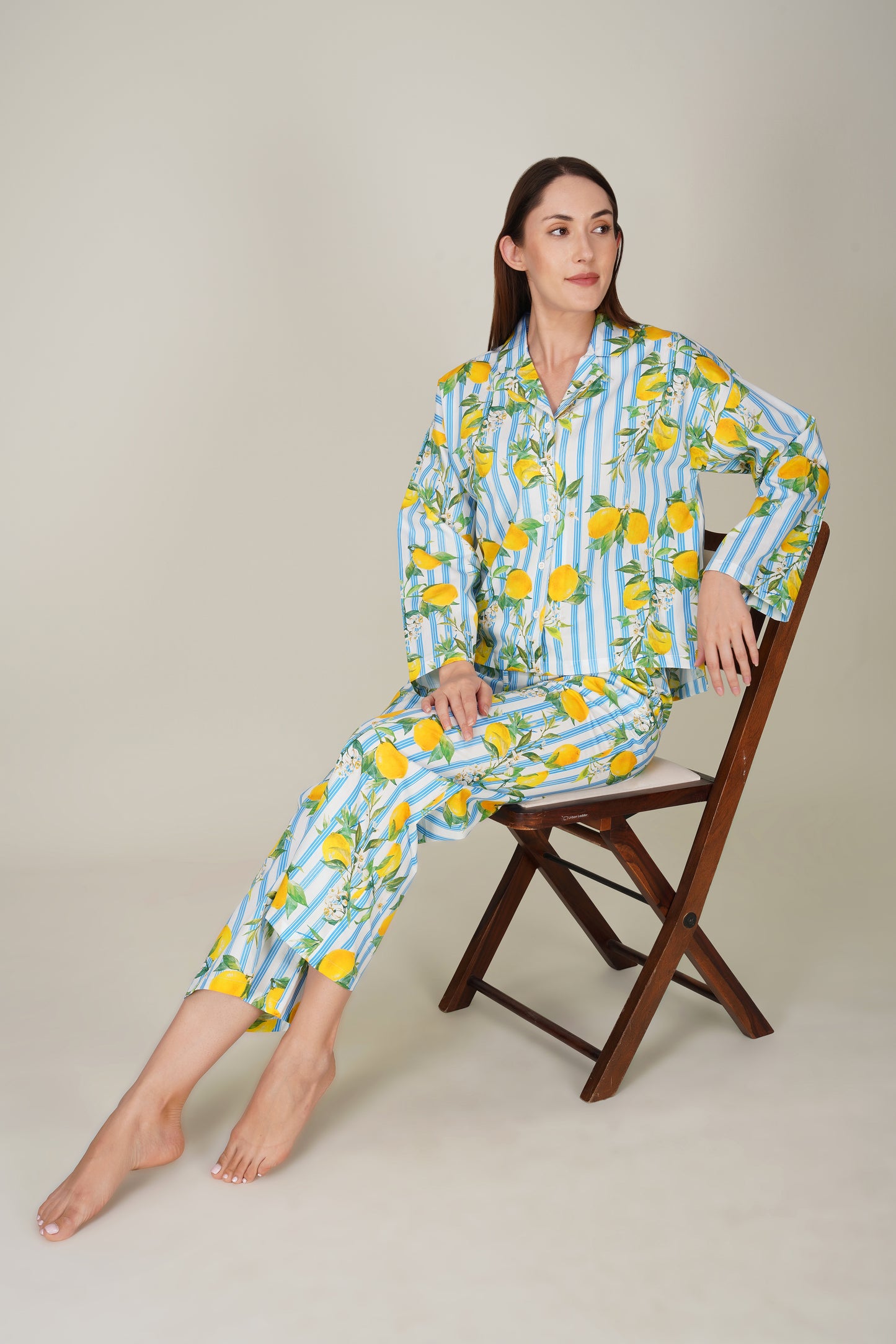 Blue Citrus Breeze Pajama set - thebriefsstory