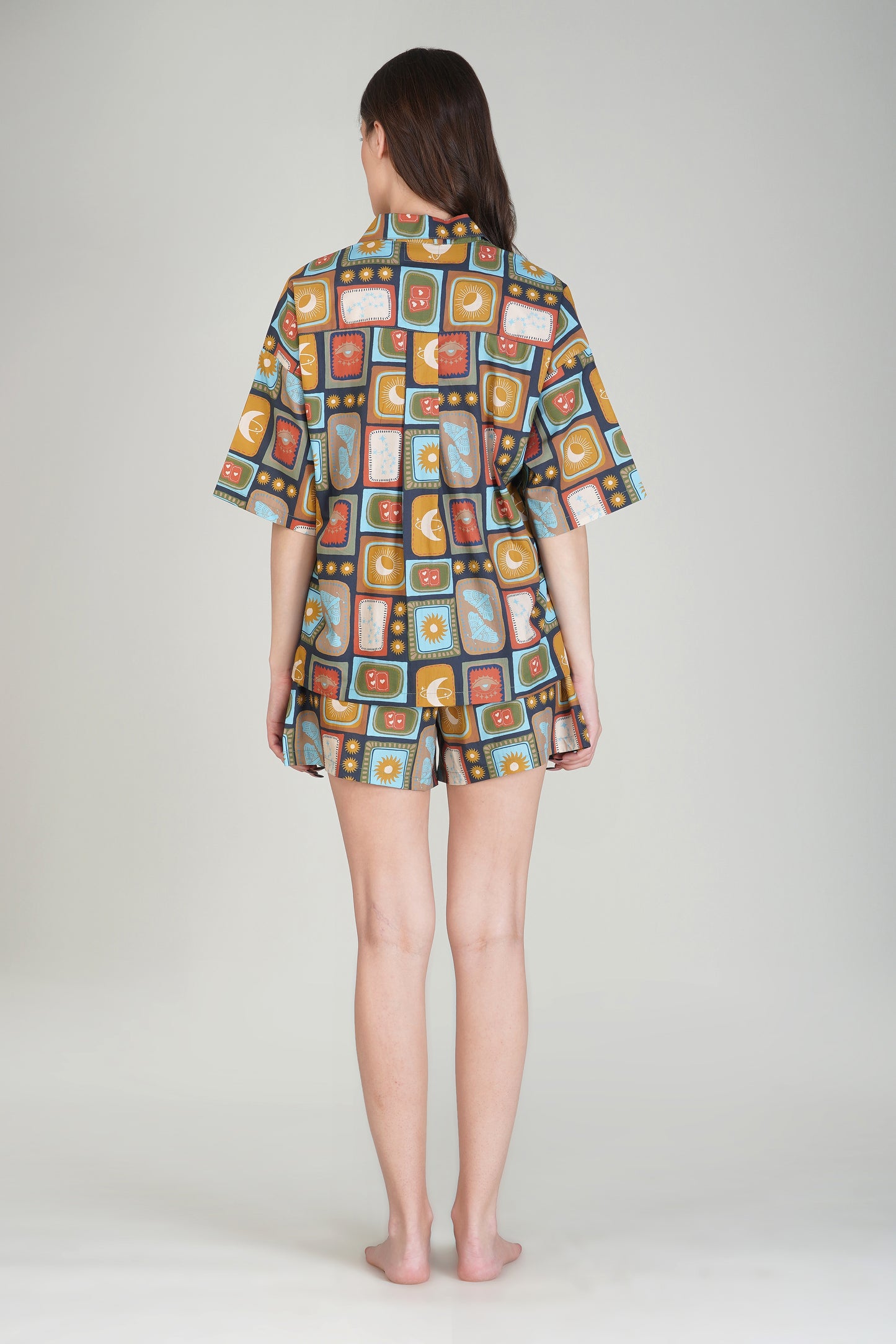 Cosmic bloom Shorts Set - thebriefsstory