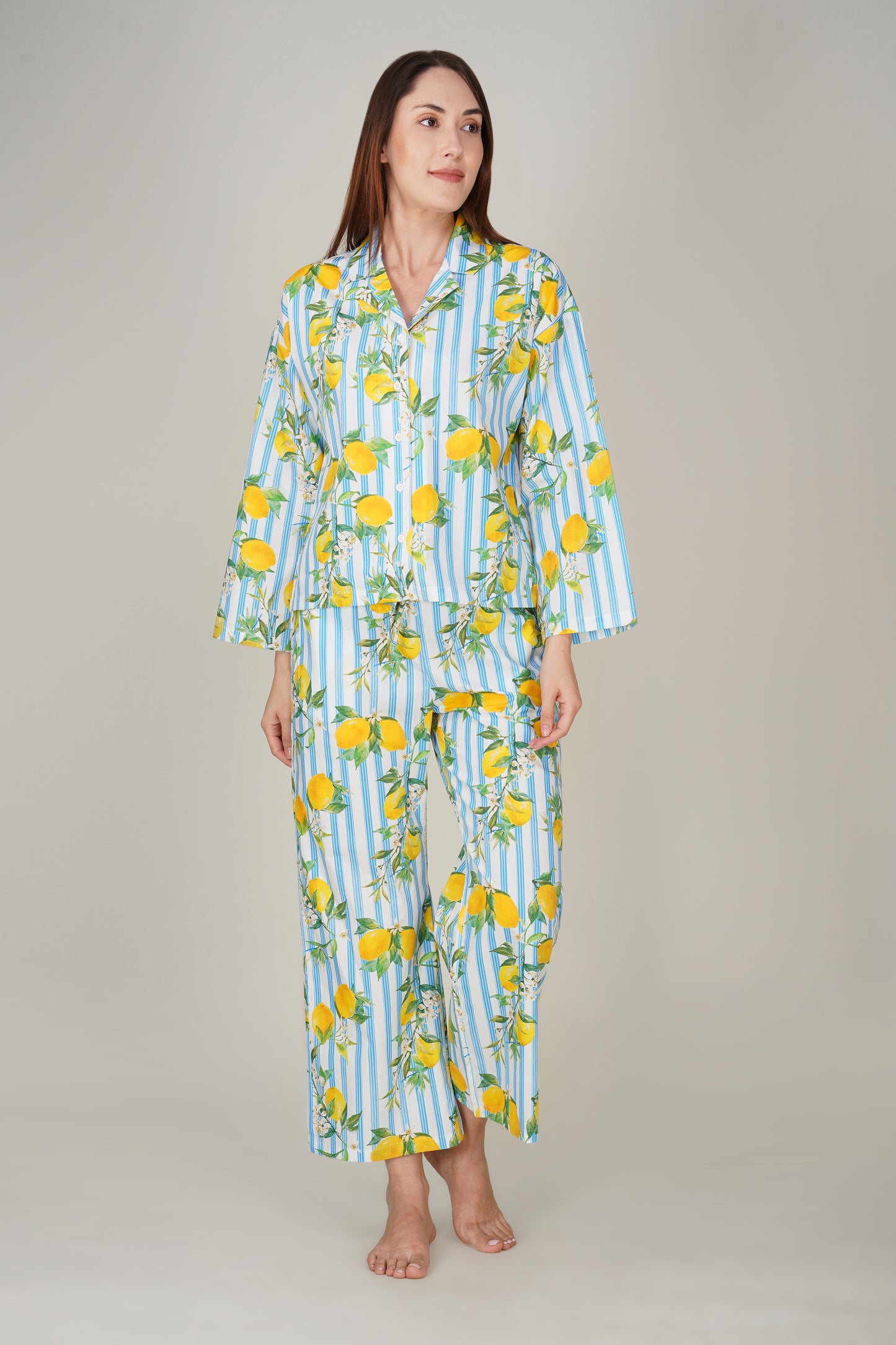 Blue Citrus Breeze Pajama set - thebriefsstory