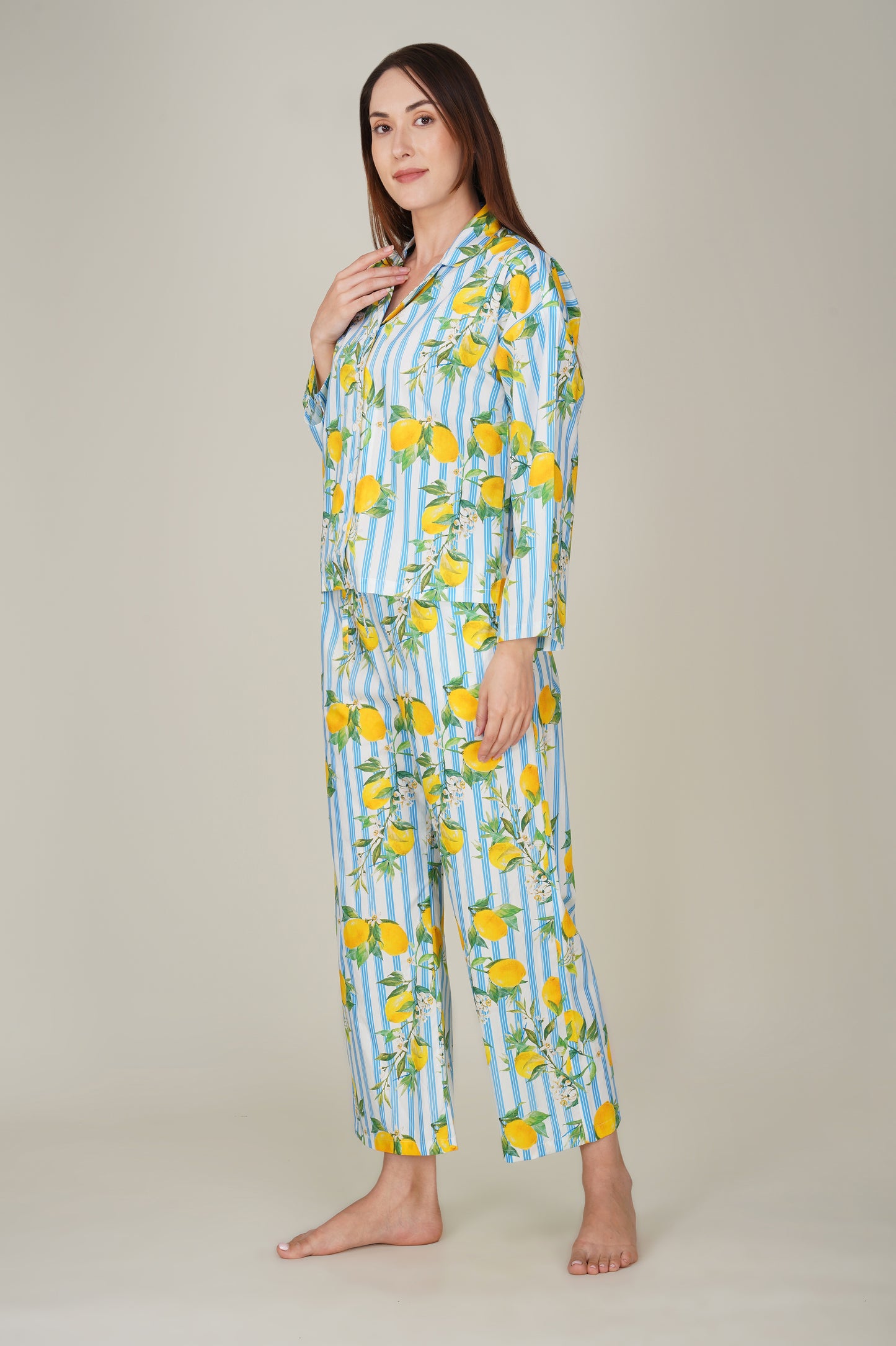 Blue Citrus Breeze Pajama set - thebriefsstory