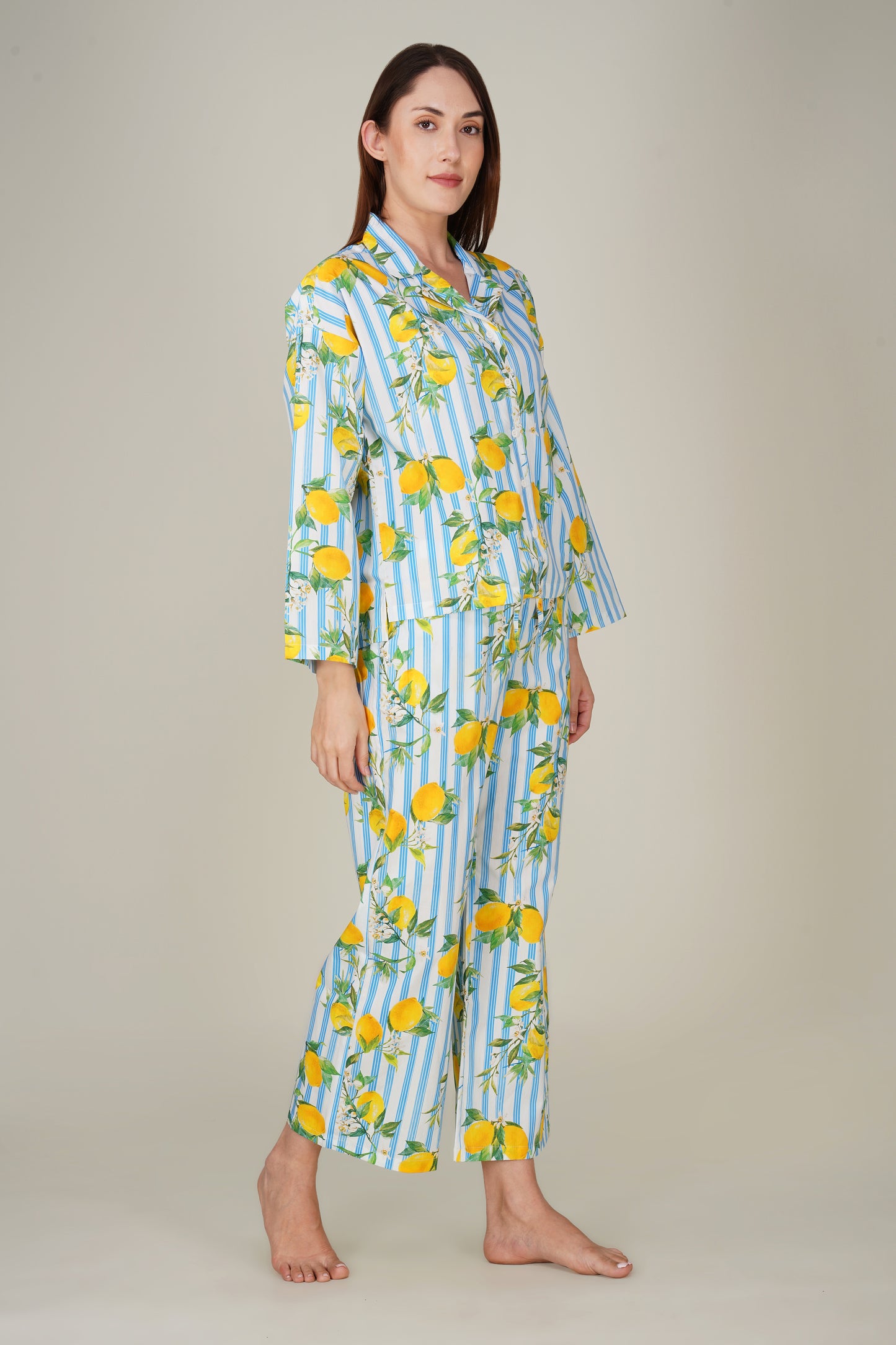 Blue Citrus Breeze Pajama set - thebriefsstory
