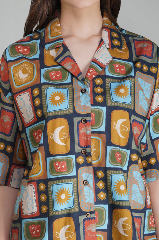 Cosmic bloom Shorts Set - thebriefsstory