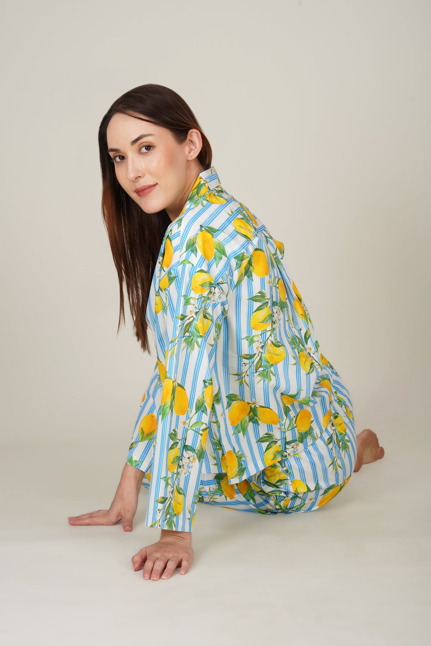 Blue Citrus Breeze Pajama set - thebriefsstory