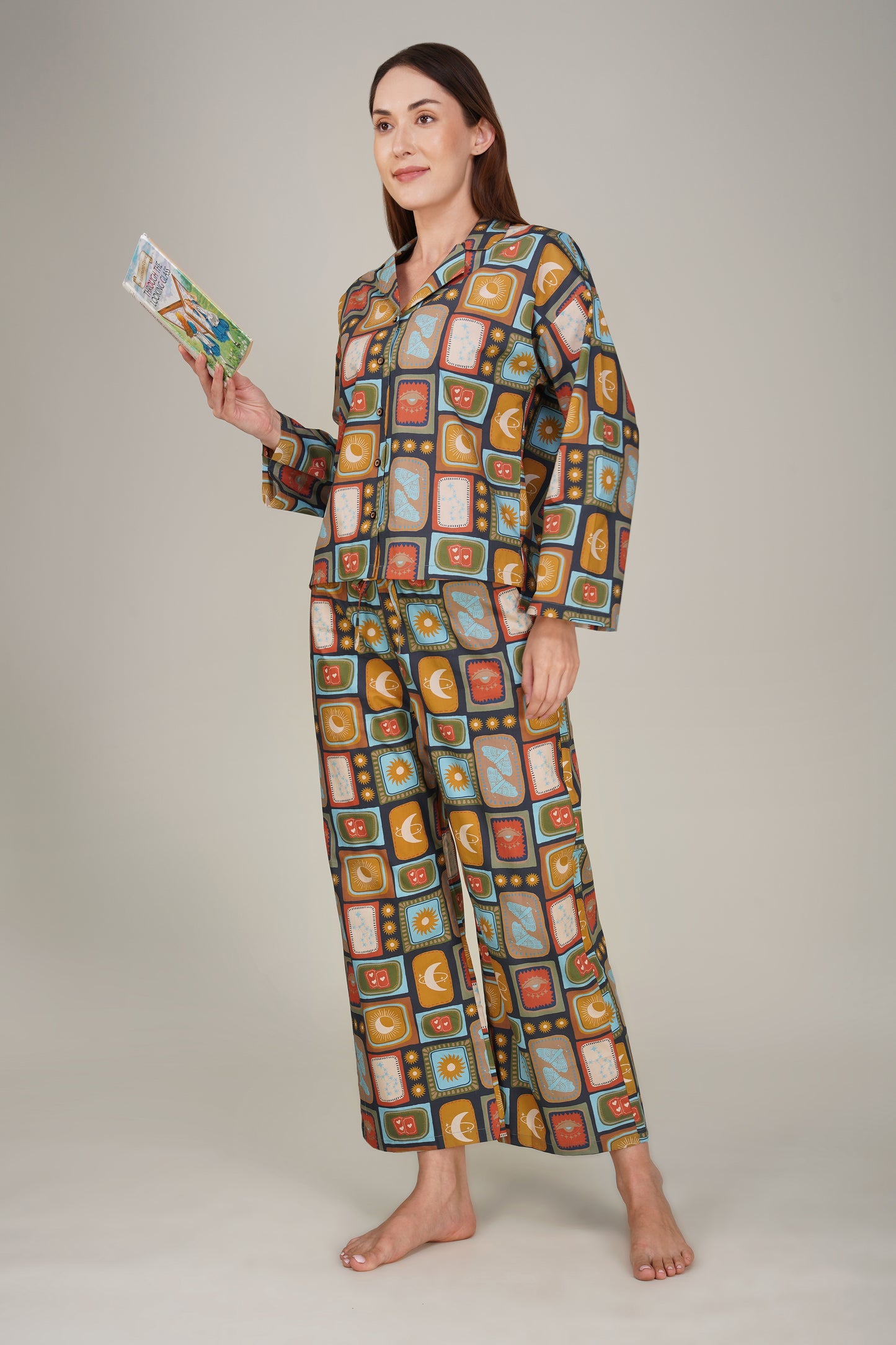 Cosmic Bloom Pajama Set - thebriefsstory