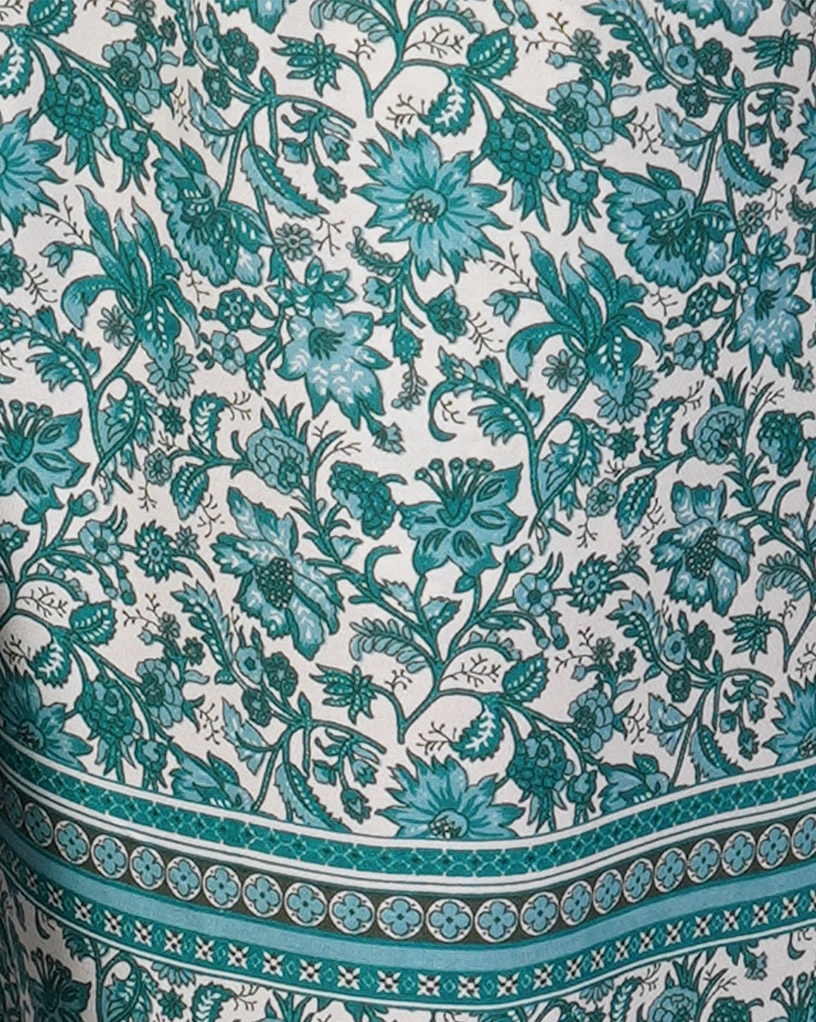 Green floral viscose capris - thebriefsstory