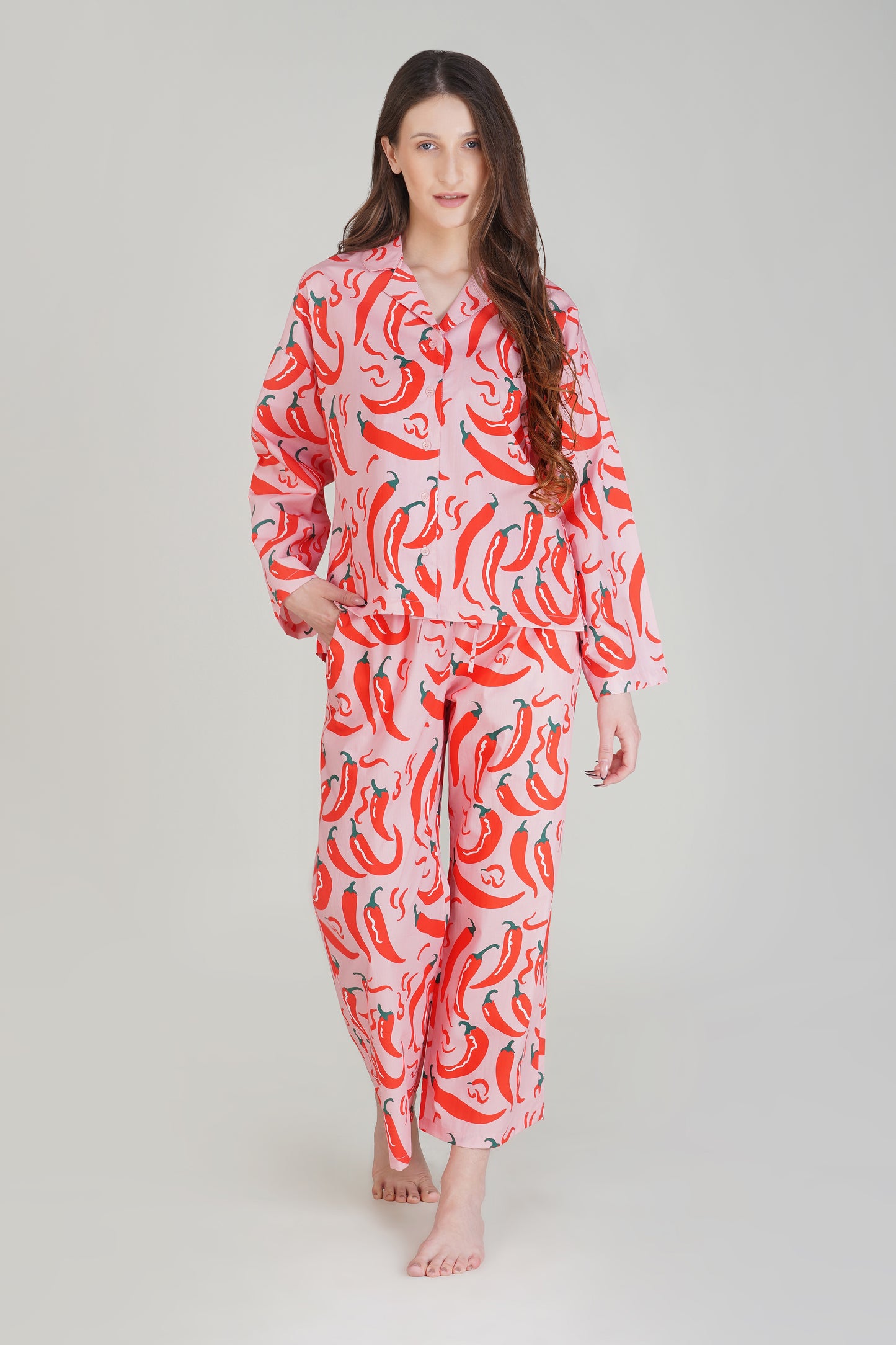 Chilli Charm Pajama Set - thebriefsstory