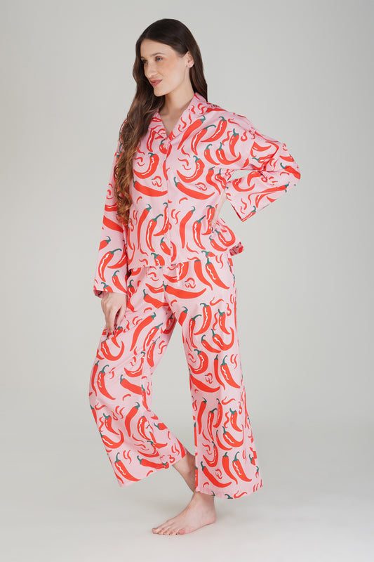 Chilli Charm Pajama Set - thebriefsstory