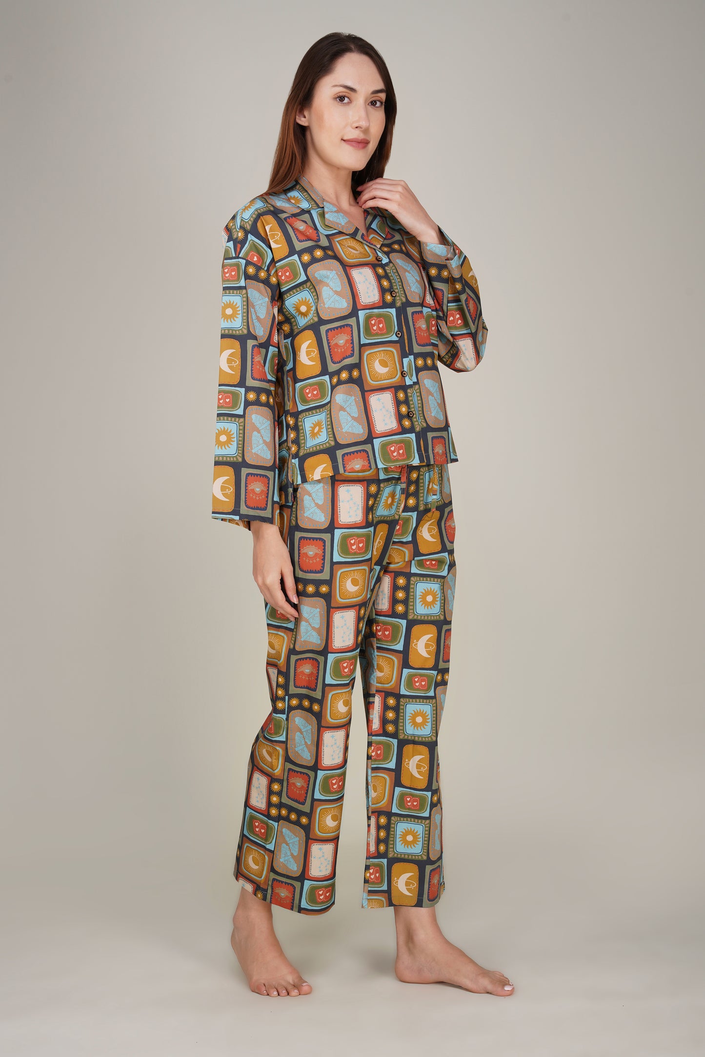 Cosmic Bloom Pajama Set - thebriefsstory